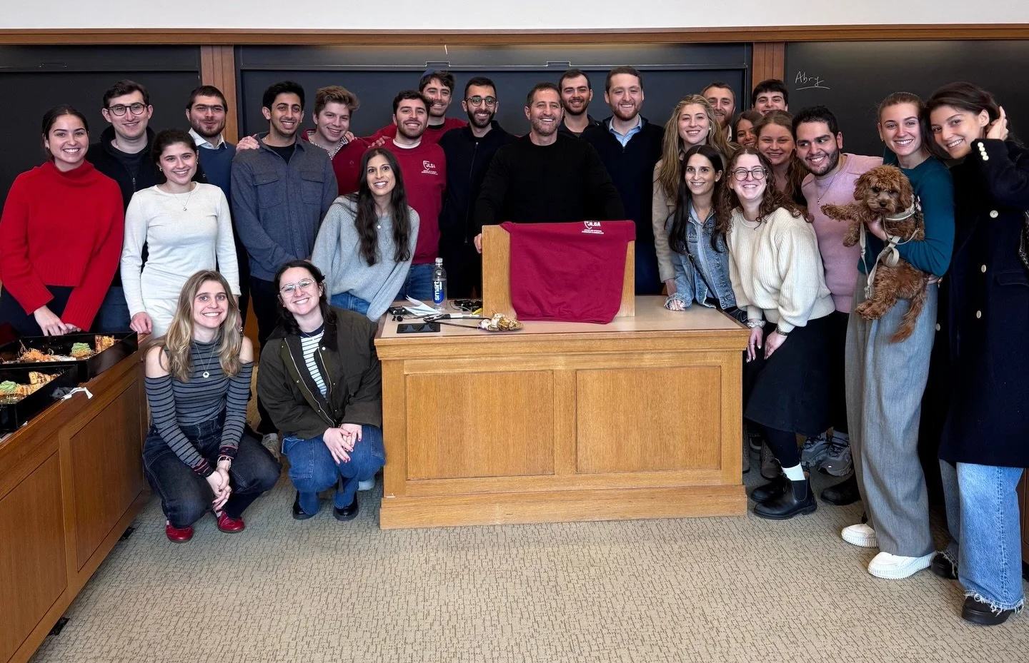 Farbrengen with comedian, @modi_live at Harvard Law School!