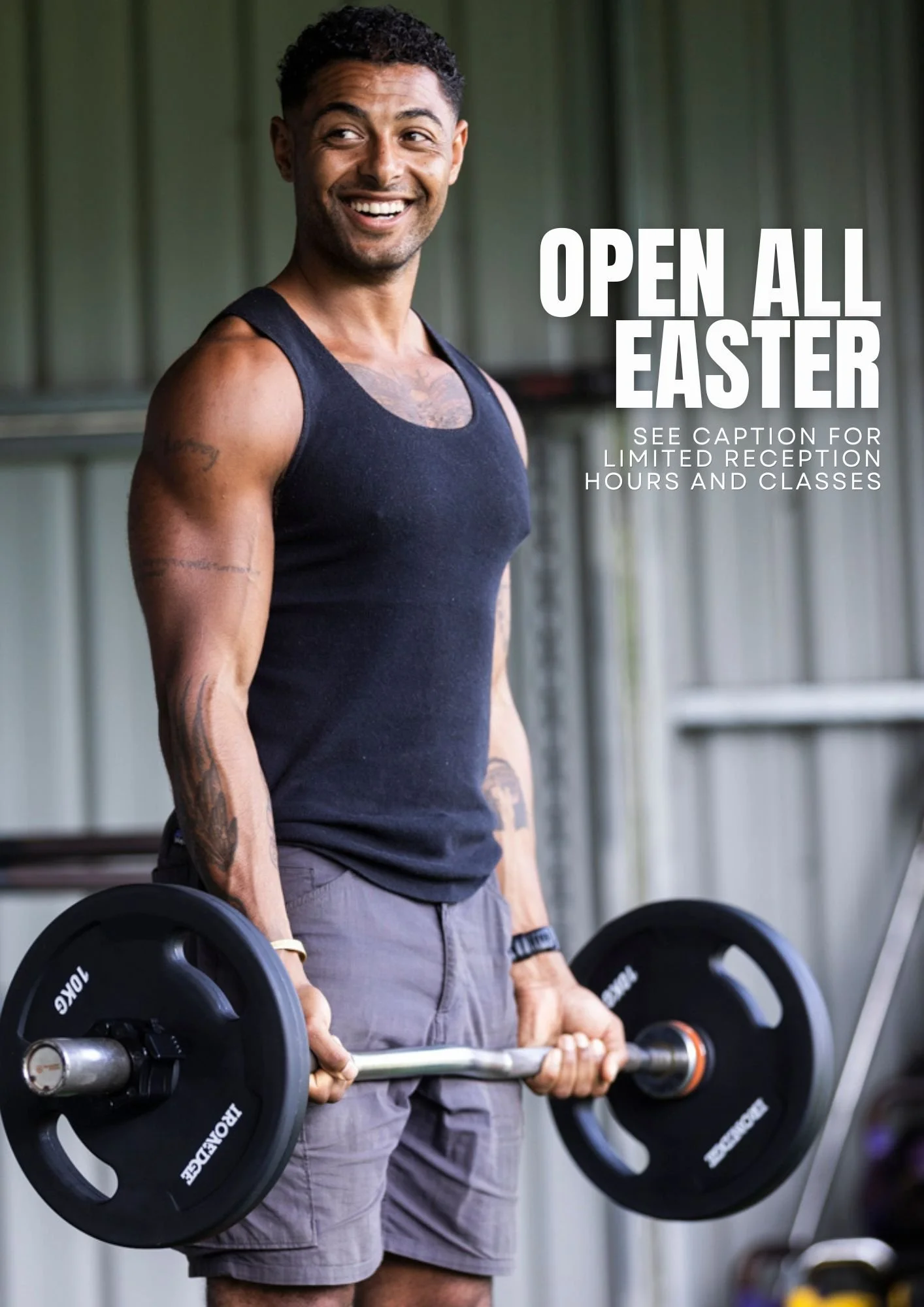 As always, open 24/7 throughout the Easter long weekend!🌸

No reception staff, classes or sauna sessions Fri 3rd-Mon 6th.

Enjoy the festivities everyone, and don't forget how just 20-30 mins of movement a day can make a difference - whether it be g