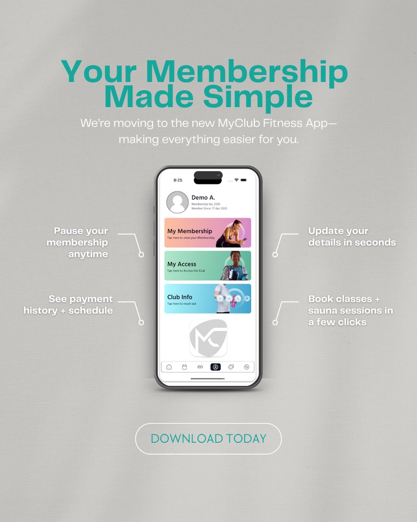 📲 We&rsquo;re making the switch!

From tomorrow (Wednesday 22nd), we&rsquo;ll be moving over to the MyClub Fitness App&mdash;designed to make everything simpler and easier for our members🤌🏽

Think:
&bull; Easy class + sauna bookings with a few cli