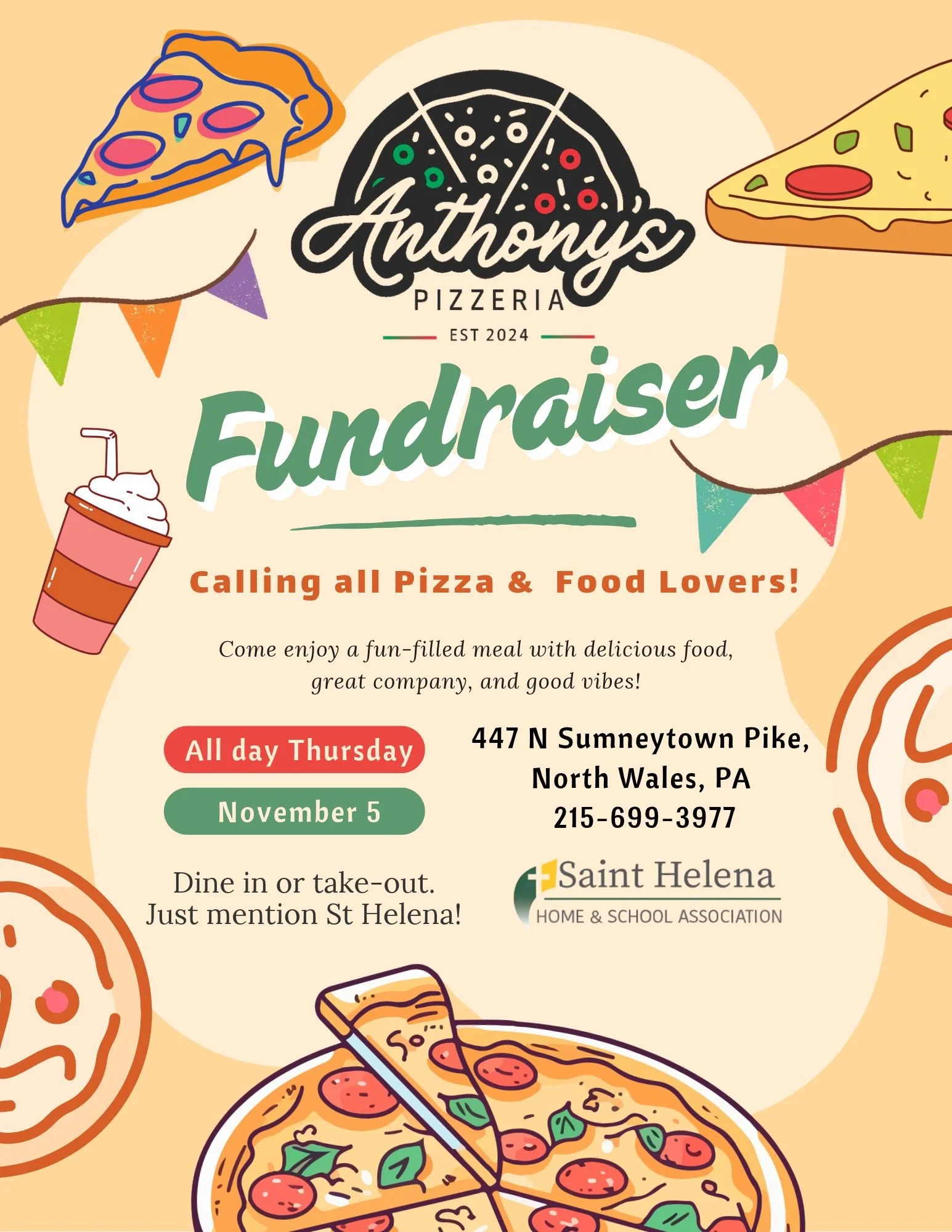Anthony's Pizza Dine & Donate