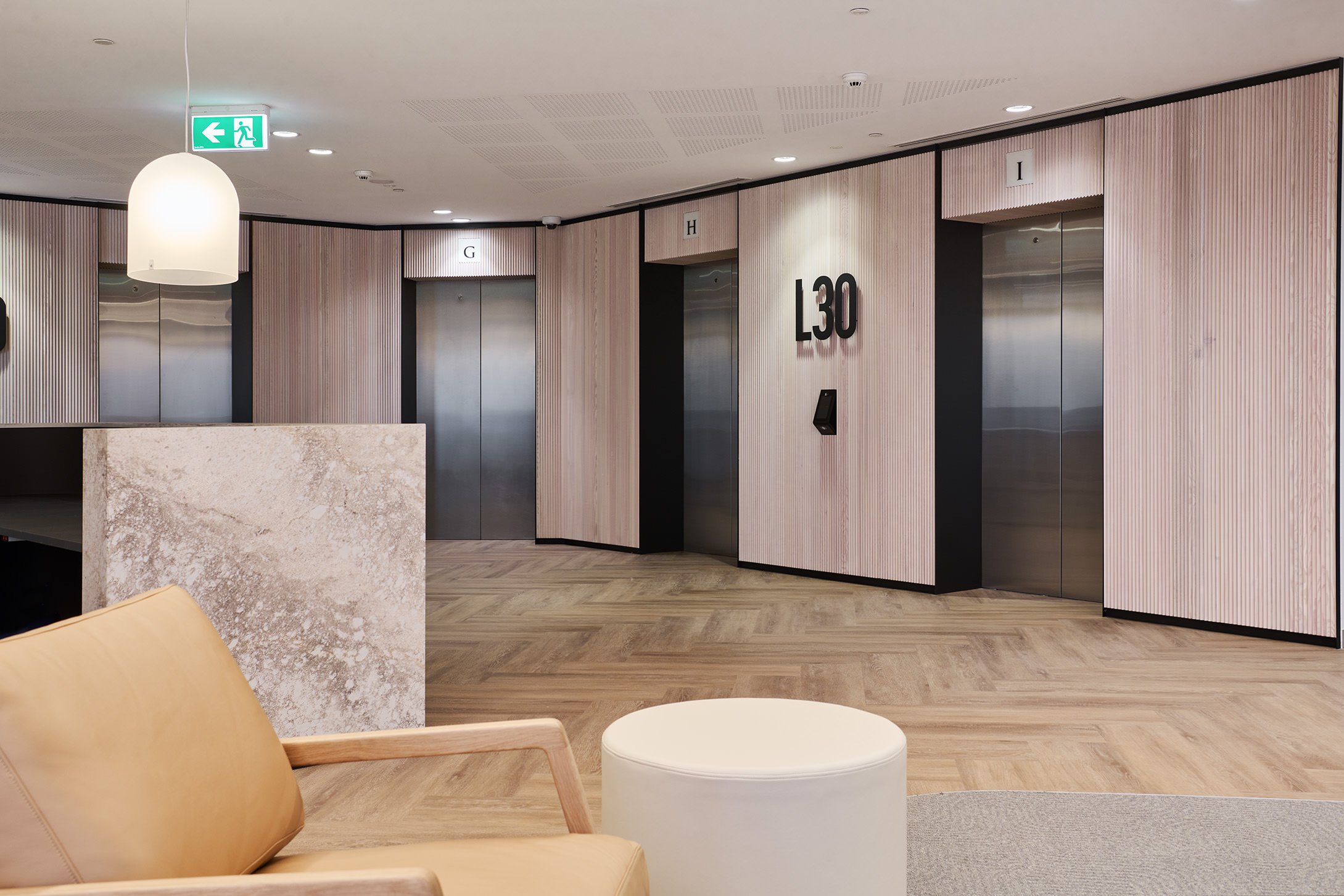 Dentons office fitout refurbishment Perth CDI Group Lobby