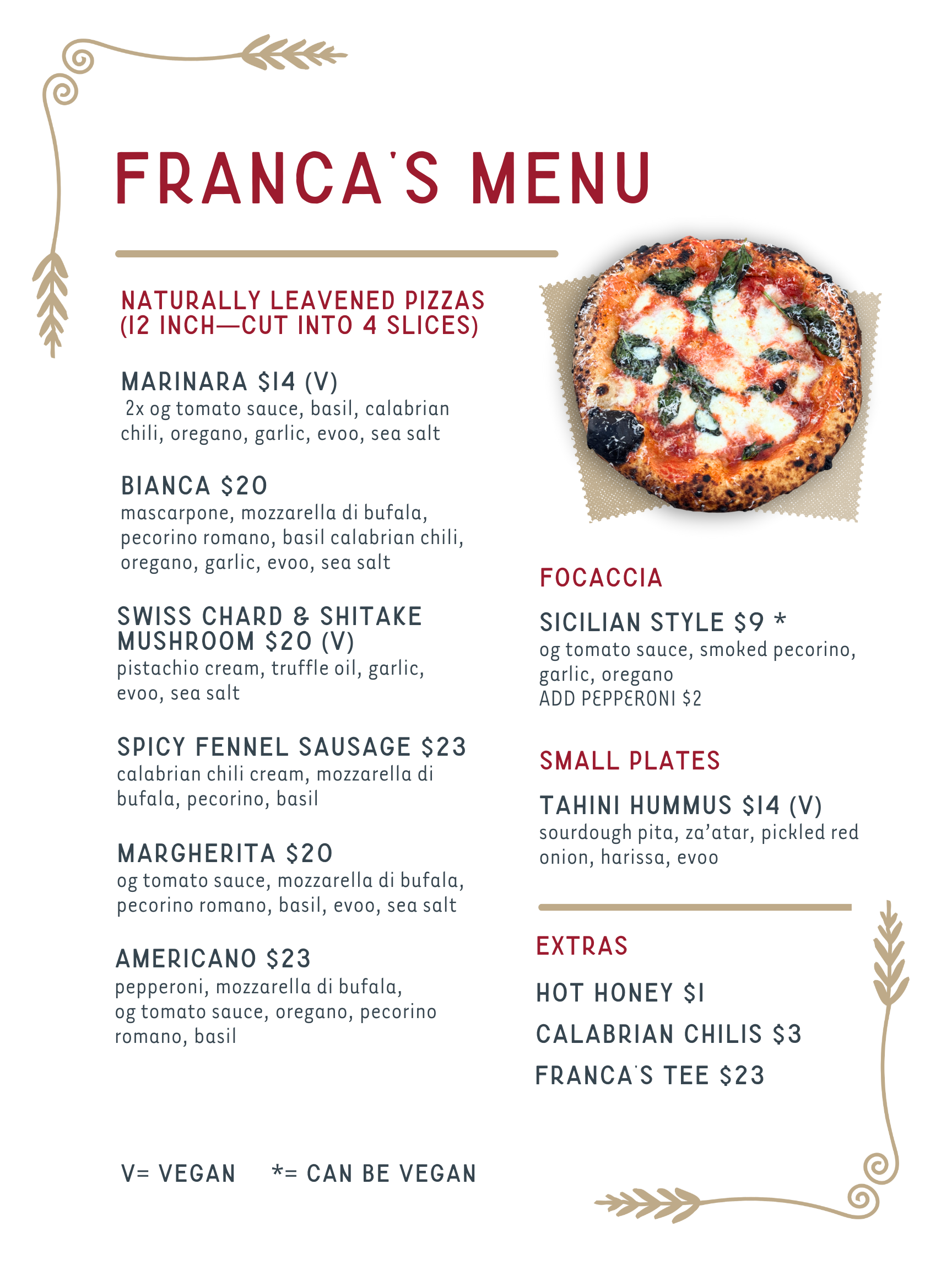 Market Menu for Jan 4 2026