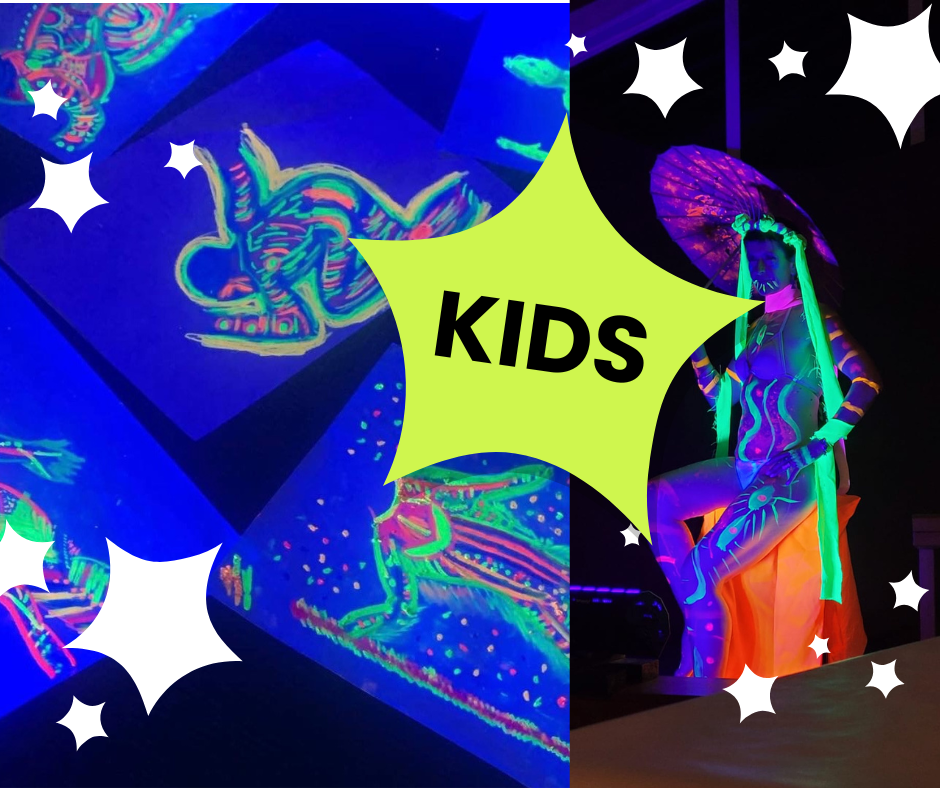 Kids Neon Life Drawing