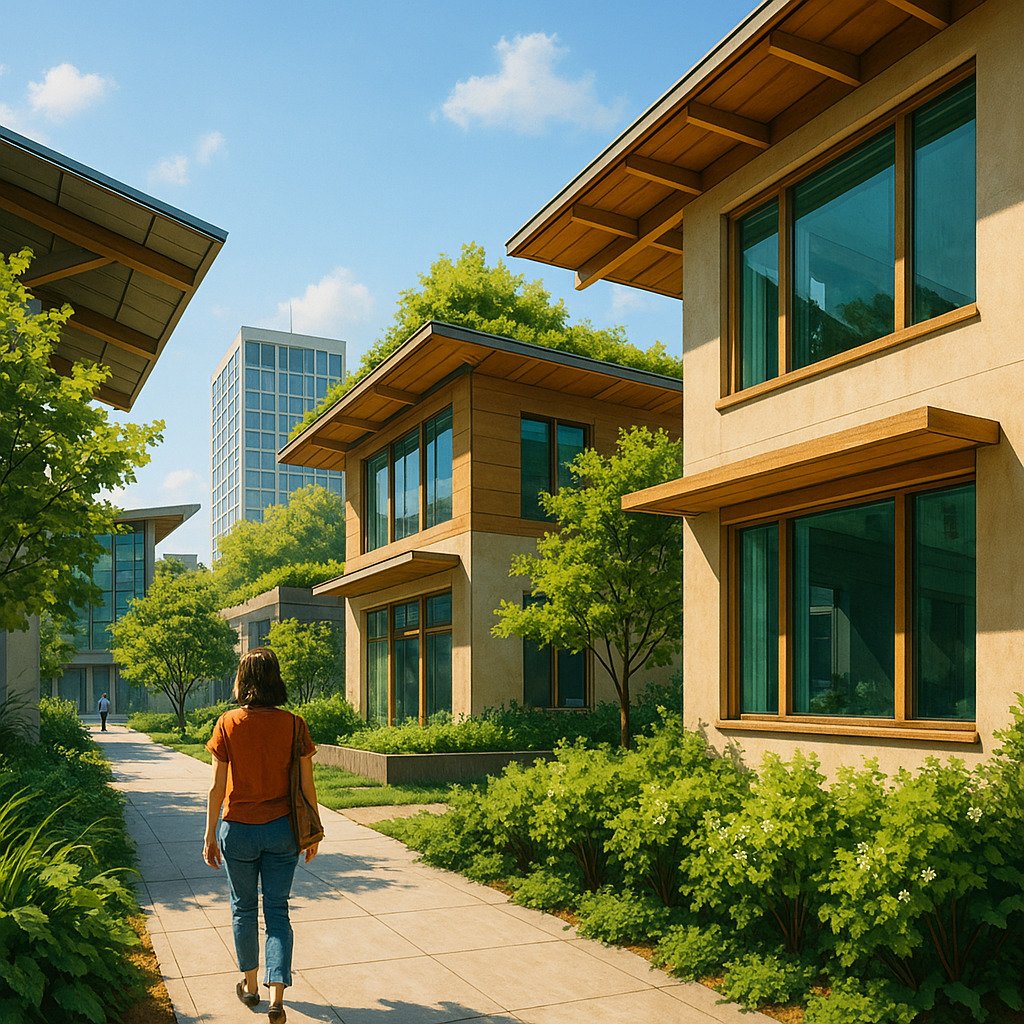 Cool, quiet, and energy-smart. 🌞 Explore how passive design is transforming buildings by working with nature—not against it. #PassiveDesign #GreenBuilding #BlueprintForTomorrow