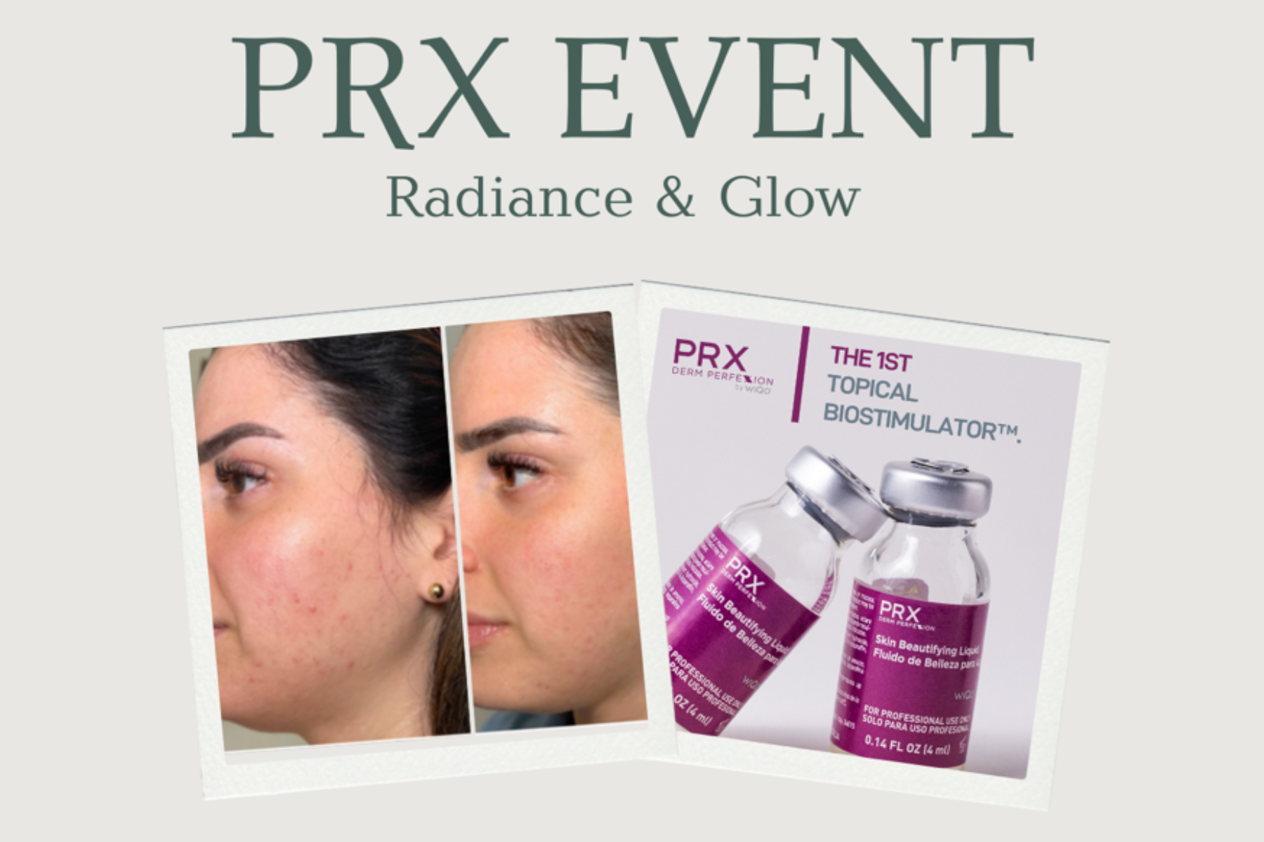 Discover Radiant, Glowing Skin: Join Us for Our PRX Event on December 3rd