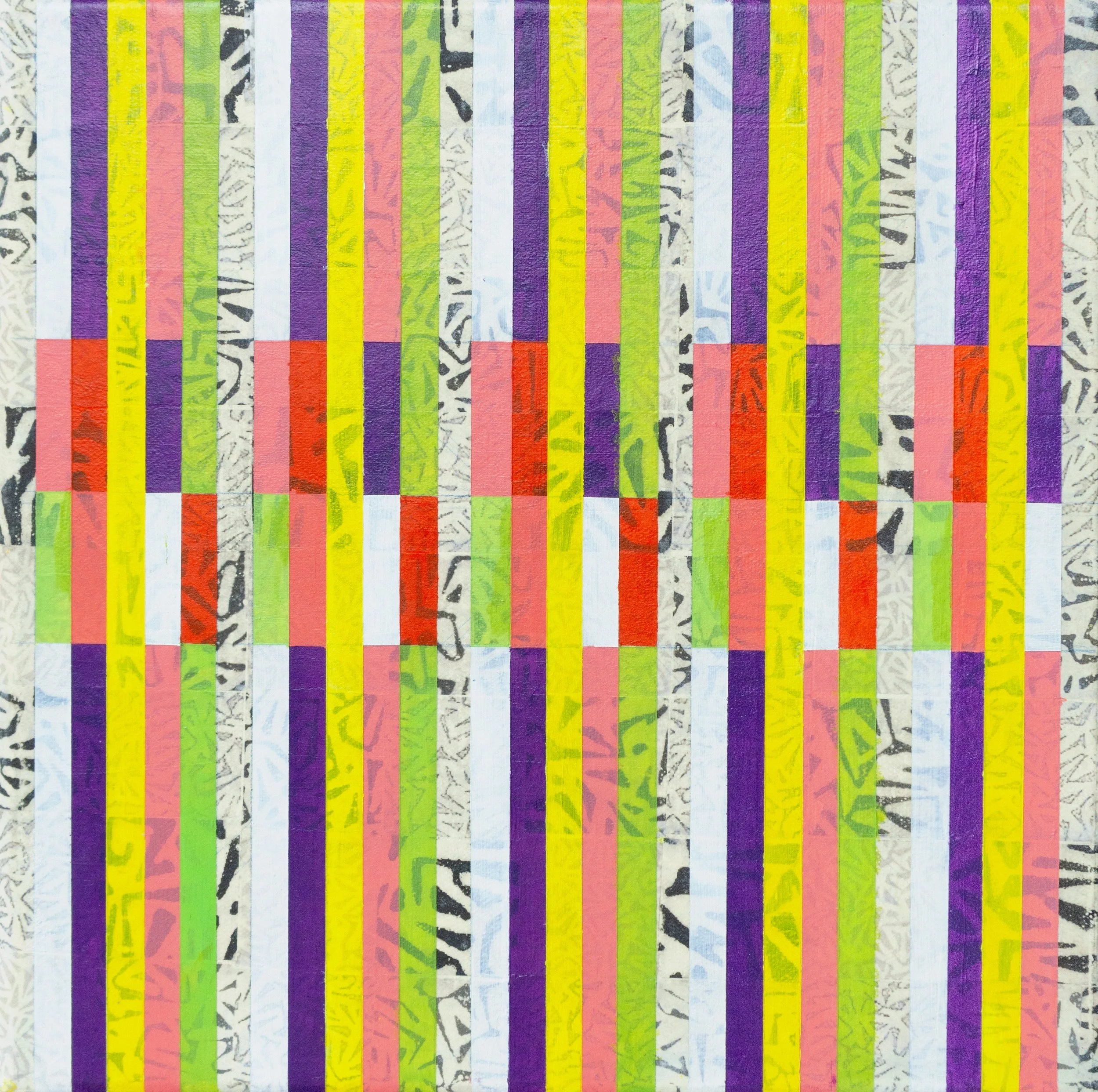 Colors Remembered II, 2023, Inkjet, acrylic on canvas, 12 × 12 in