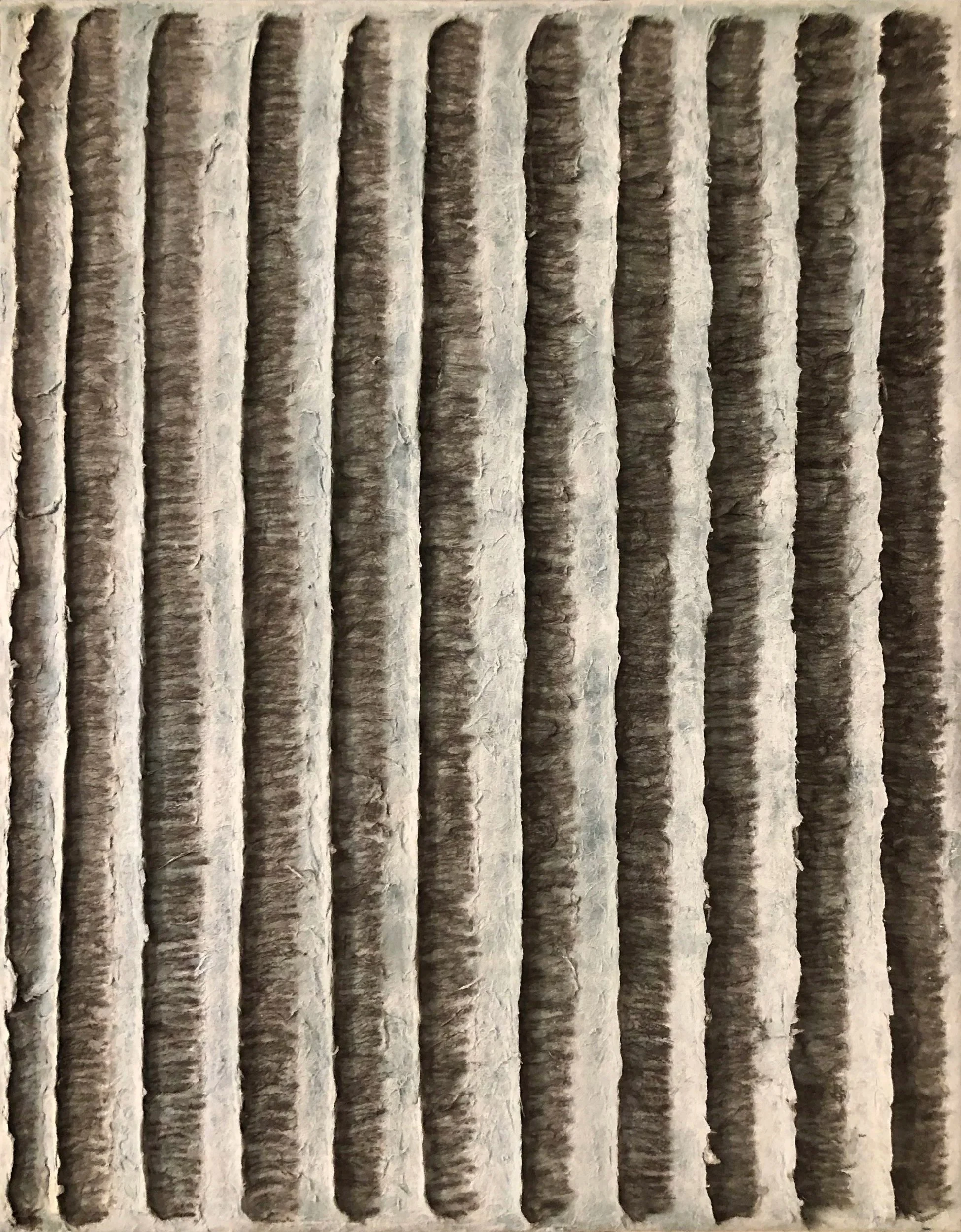 Heaven, 2024, Korean mulberry paper, graphite, acrylic on canvas, 11"x14" 
