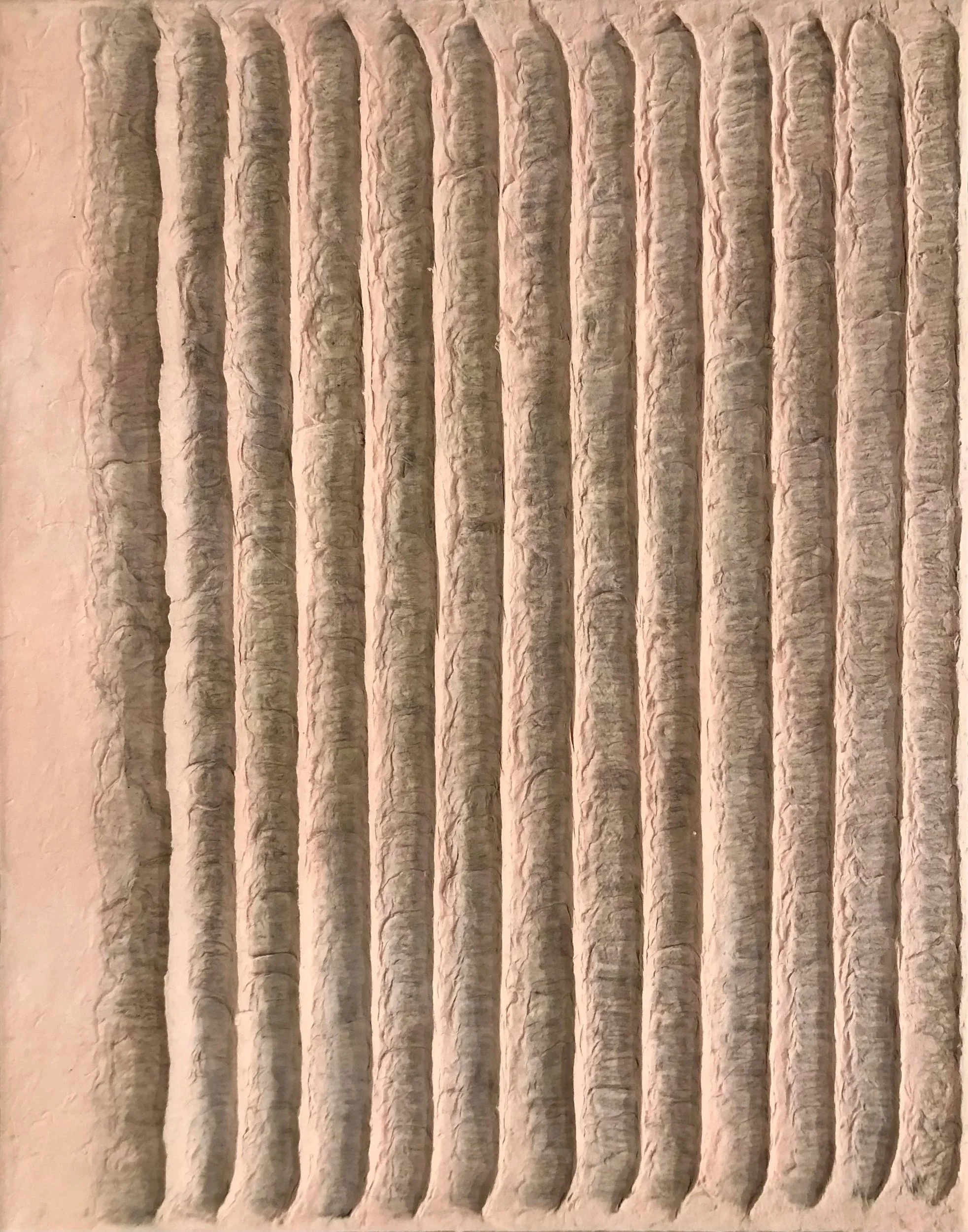 Earth, 2024, Hanji, graphite, acrylic, 11 × 14 in