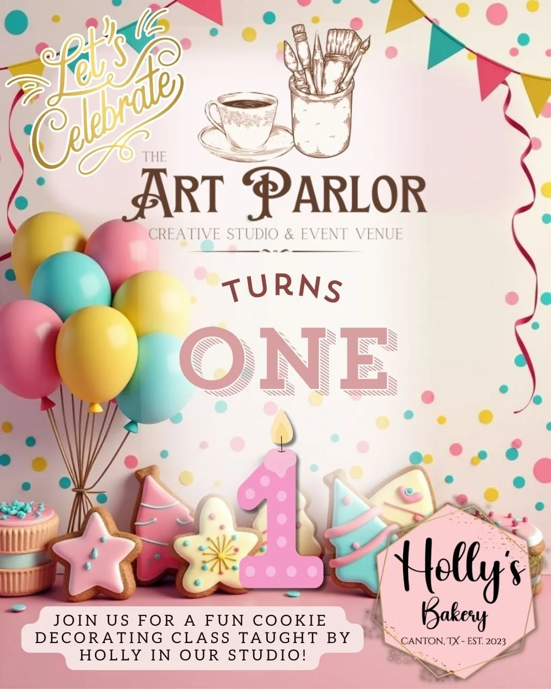 The Art Parlor’s Birthday Cookie Decorating Class with Holly from Holly’s Bakery