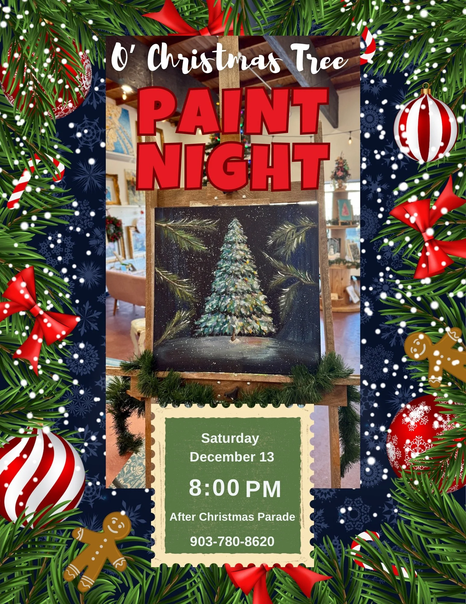 O’ Christmas Tree     Paint night