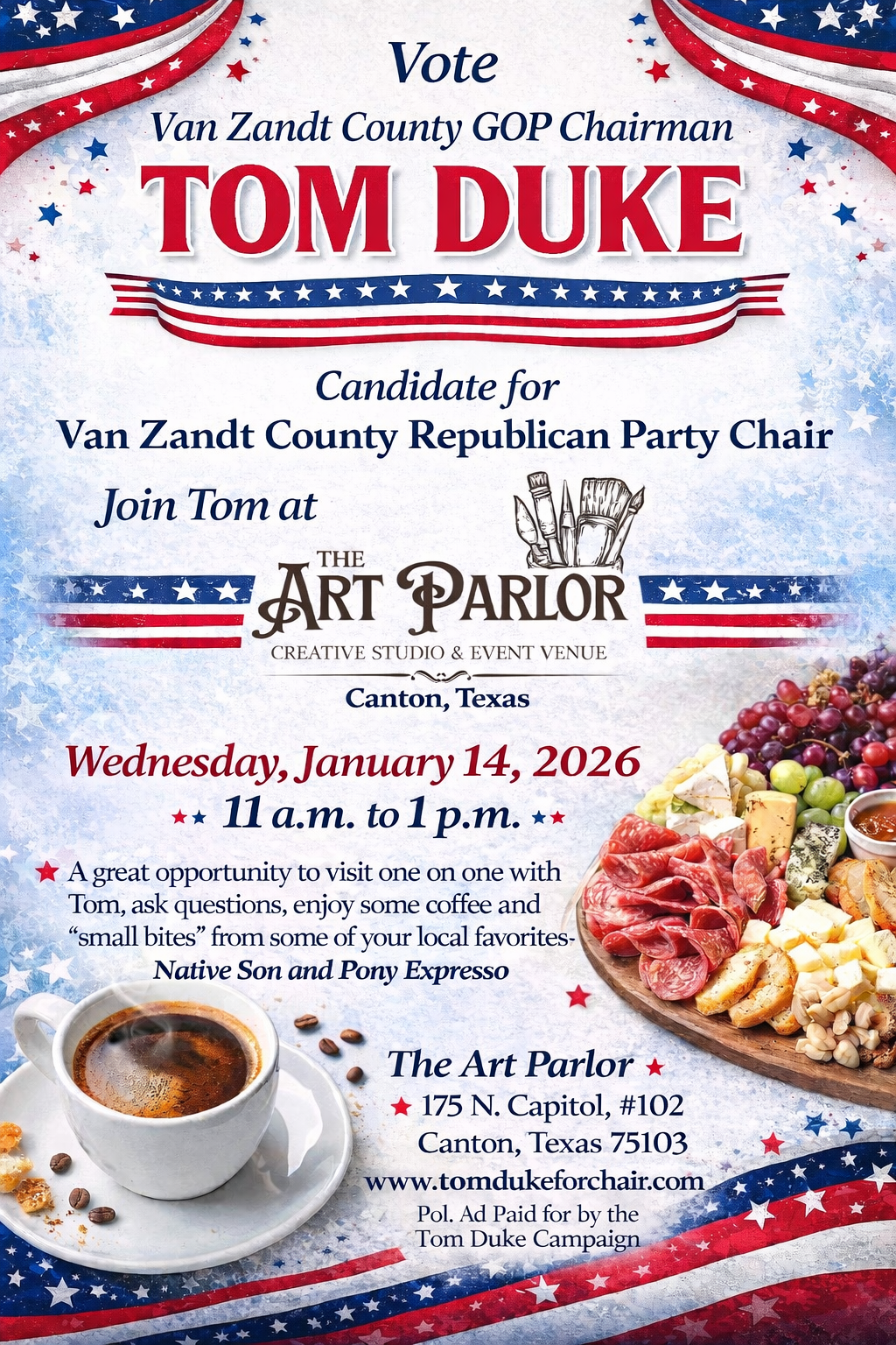 Open House, Community Event Meet Tom Duke