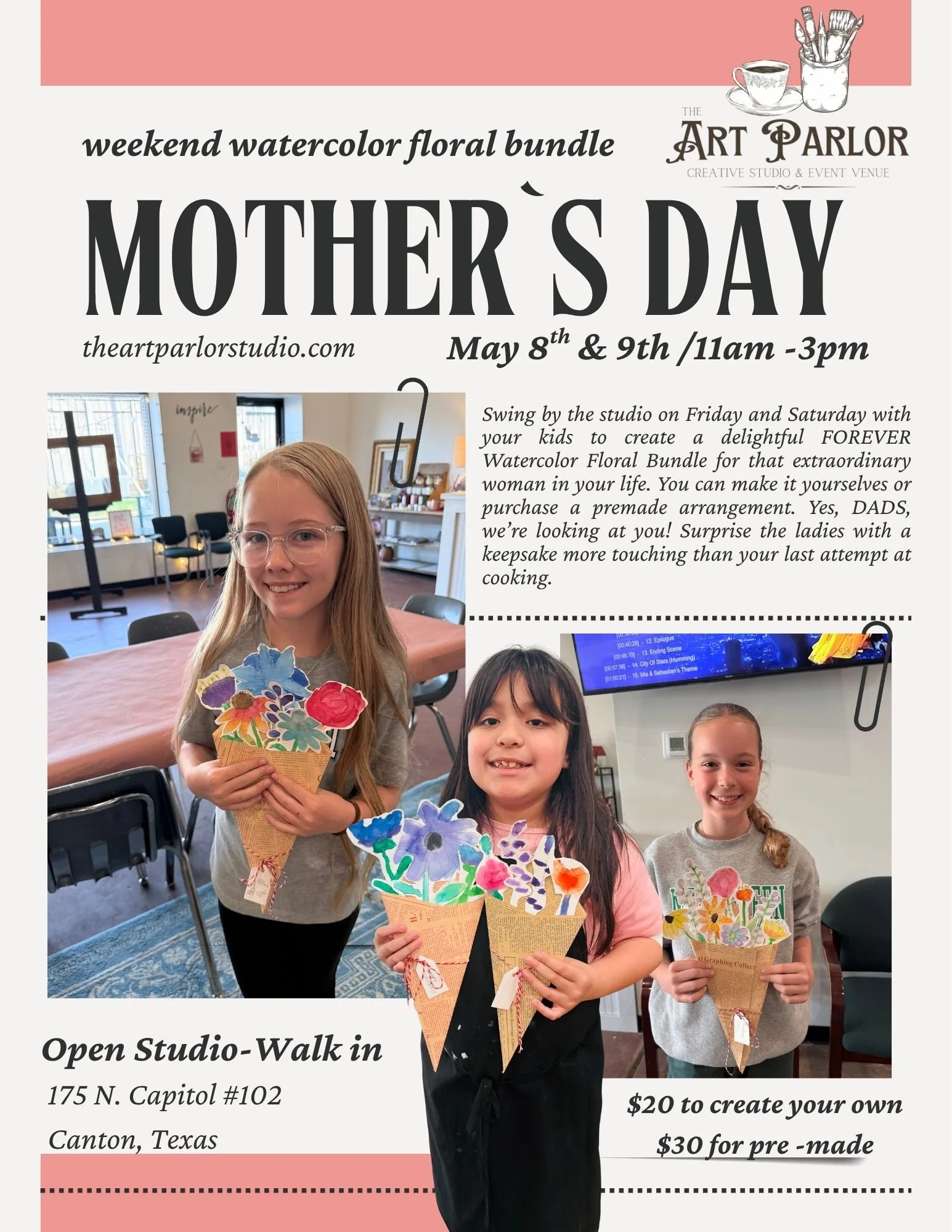 Mother's Day watercolor bundle weekend event