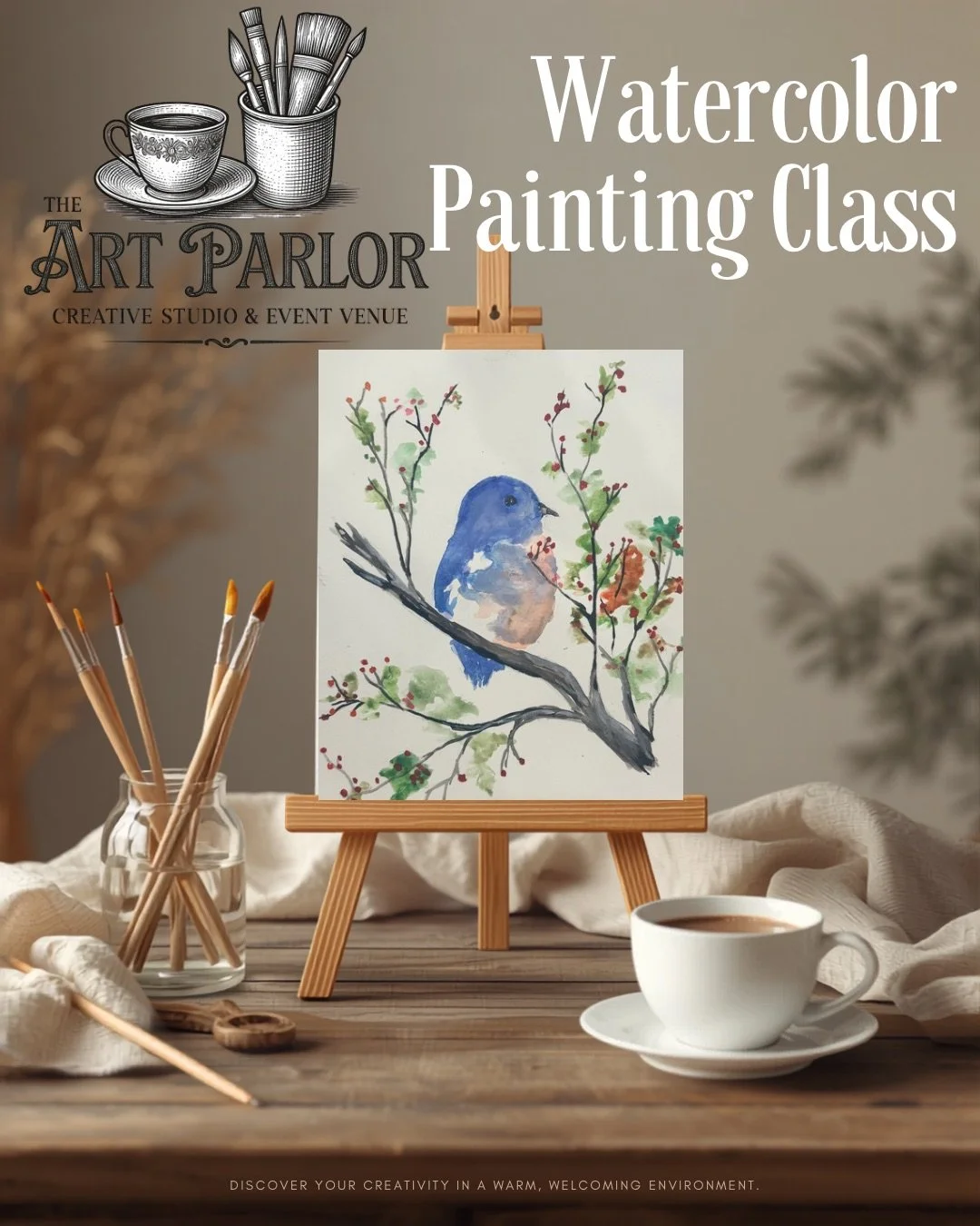 Watercolor Painting Group Event- Bluebird