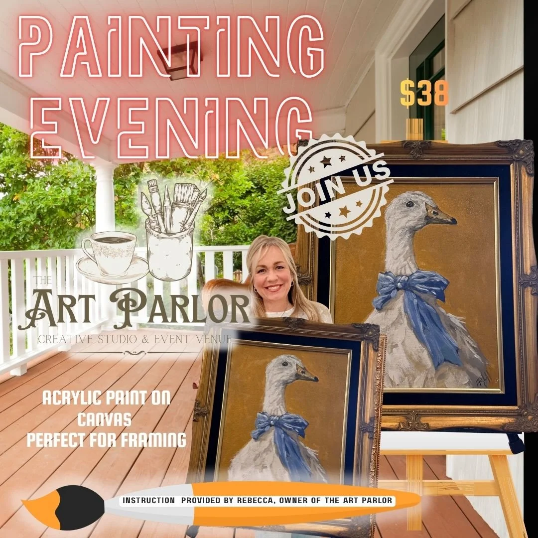 Front Porch Goose Painting Evening