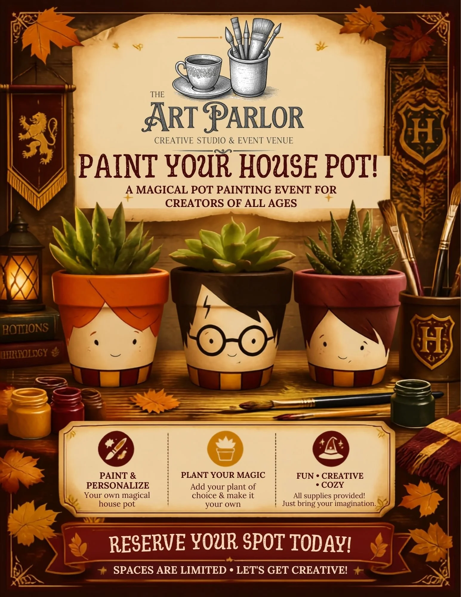 Magical Harry Potter Pot Painting Party