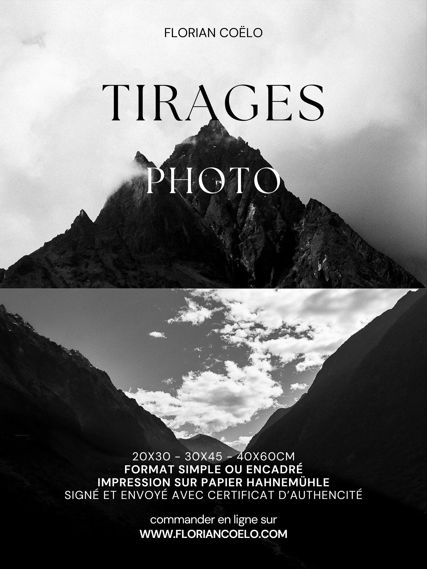 &bull;
Les f&ecirc;tes de fin d&rsquo;ann&eacute;e approchent &agrave; petits pas ! 
L&rsquo;occasion de vous (re)pr&eacute;senter ma s&eacute;lection du moment de tirages Fine Art disponibles dans ma boutique en ligne.

Vous y trouverez des clich&ea