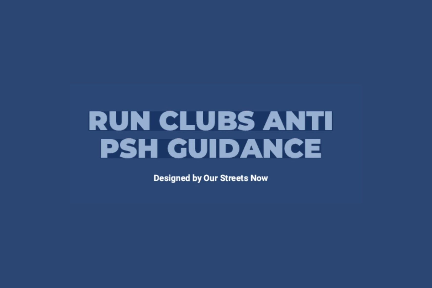 Preventing Public Sexual Harassment in Running Communities: A Toolkit for Run Clubs