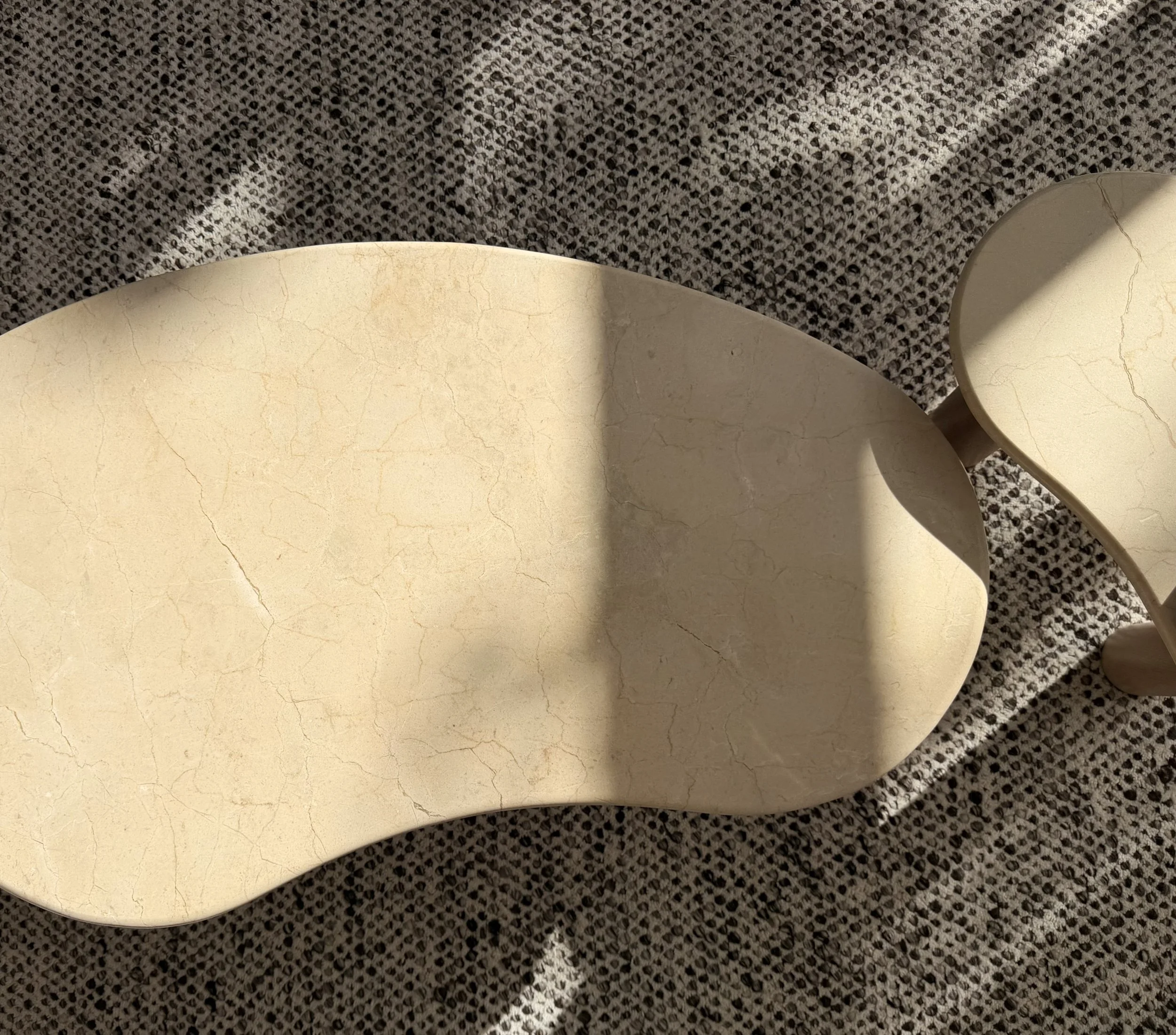 Beige marble table at Reverie Psychology