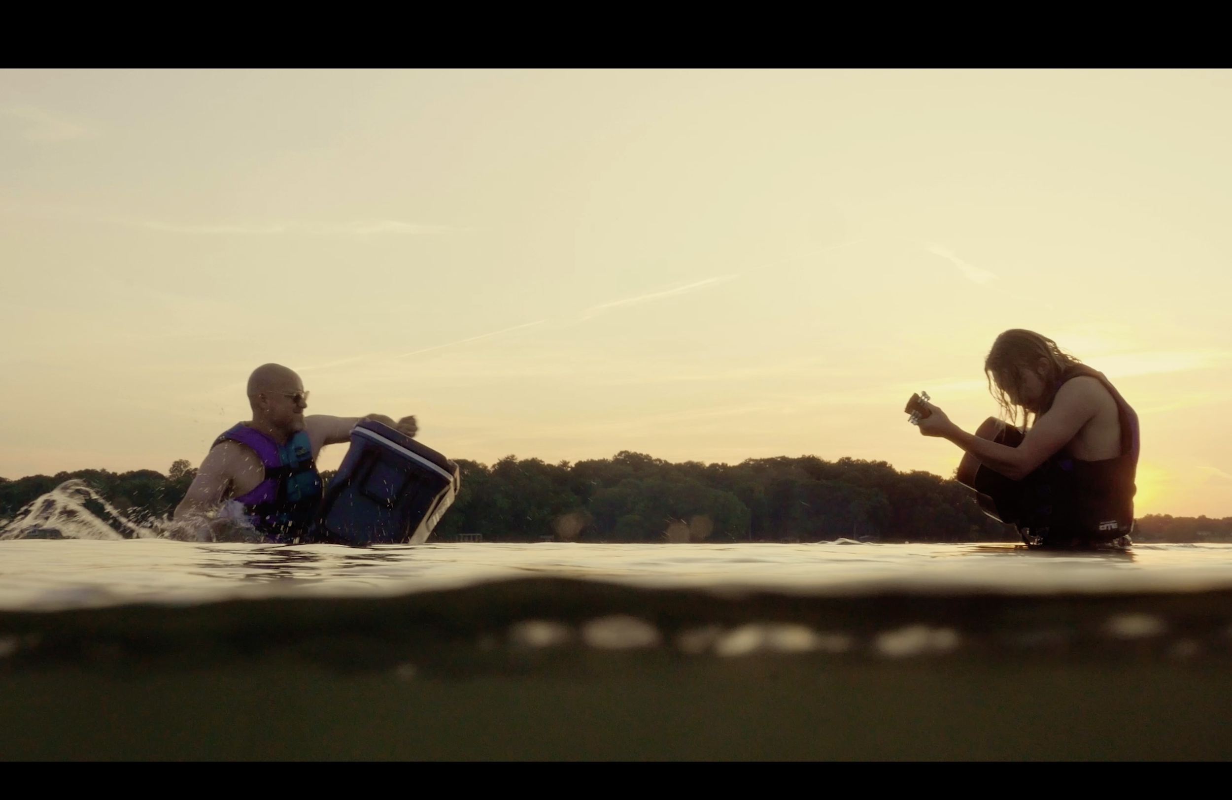 A favorite frame from the video with the waterline rig