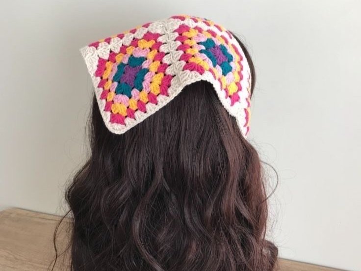 Boho Granny Hair Scarf