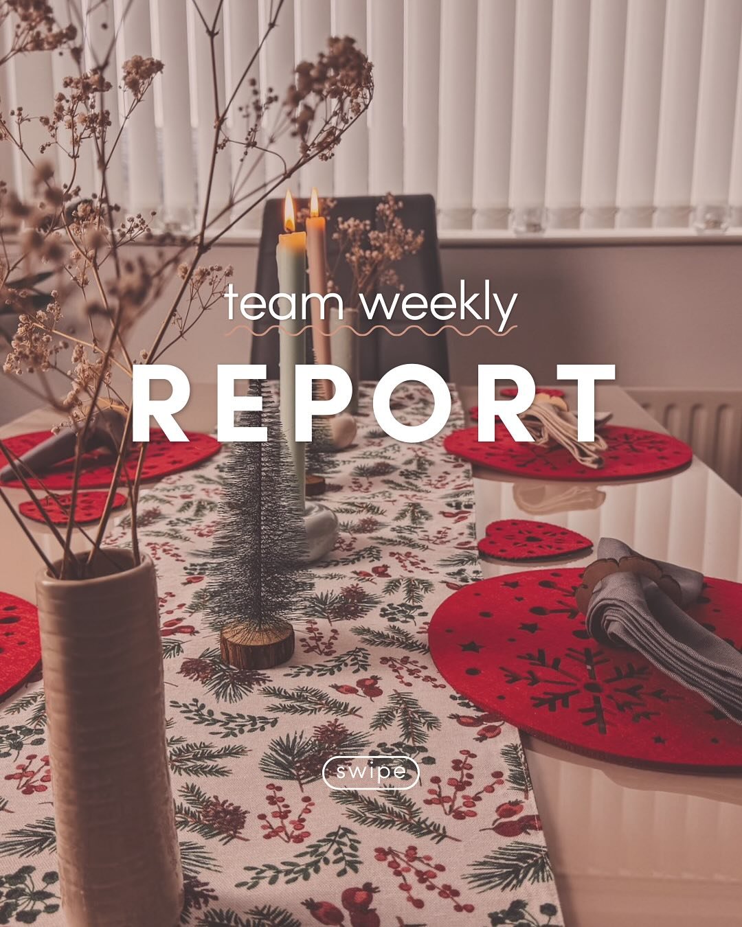 Ushering in the festive season with a team weekly REPORT covering our Holiday to-dos.

Which one of these are you getting up to this holiday season?

#weeklyreport #holidayseason #christmas2024 #teamwins 
#teamupdates #marketingagency 

team updates,