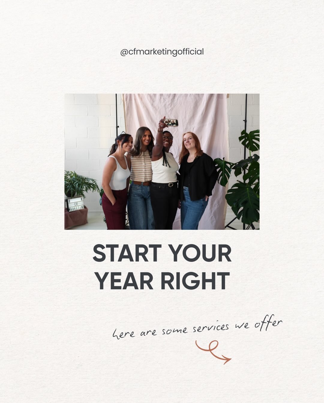 Starting the year with intention looks different when you&rsquo;ve got the right strategy behind you.

Each of our services is designed to help your brand show up with purpose, whether that&rsquo;s refining your content, building a stronger online pr