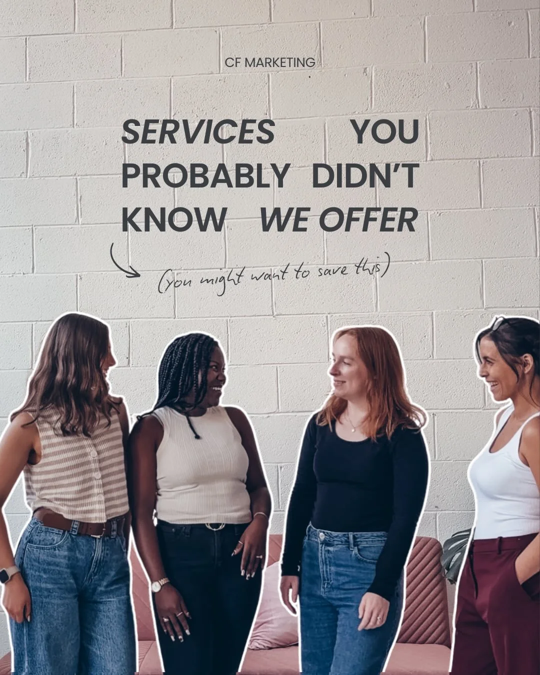 Services you probably didn&rsquo;t know we offer 👀

From consultancy and content strategy to systems, websites, and community building, we support brands beyond just posting on social media. 

Save this for later, and if you&rsquo;re ready to level 