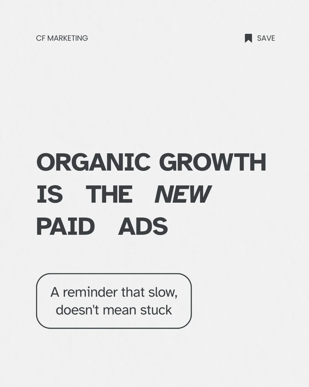 At CFM, we believe in organic growth 👏🏽📈

Paid ads have their place, but strong organic content builds trust, connection, and long-term results, giving brands the best of both worlds.

#organicgrowth #marketingagency #socialmediastrategy #contents