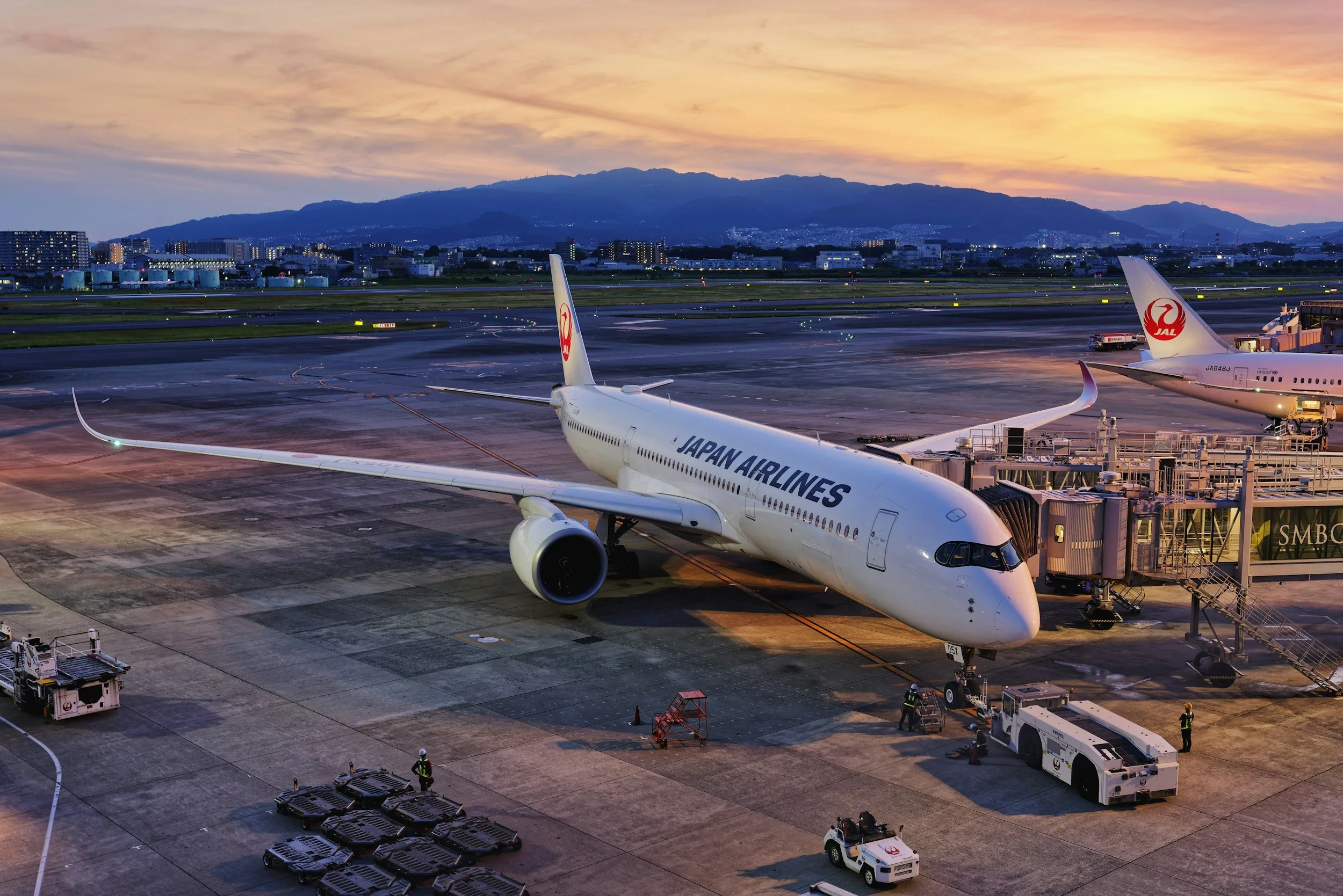 Photo of a JAL Japan AIrlines A350 at Osaka Itami Airport ITM.