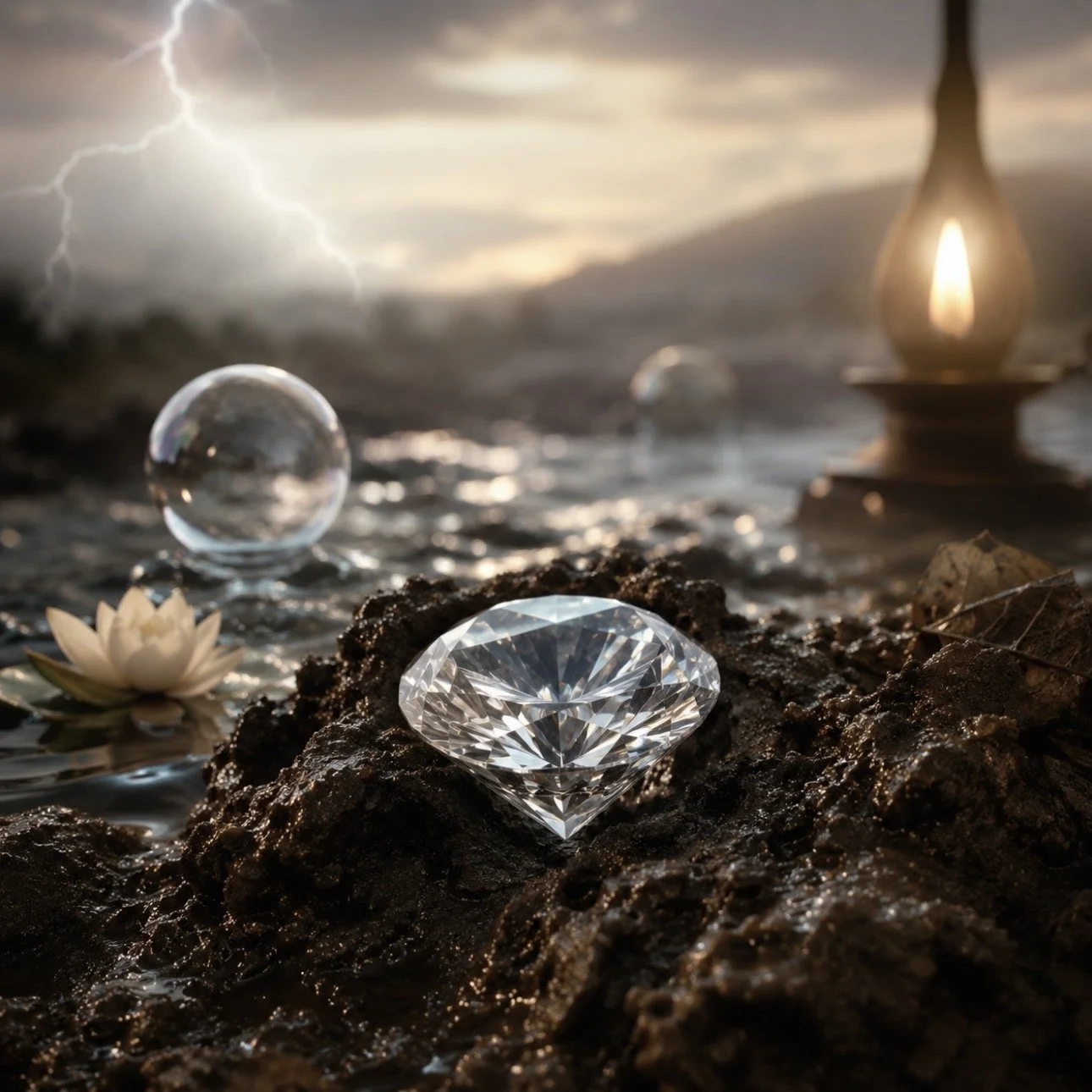 Buddha on the Diamond in the Mud