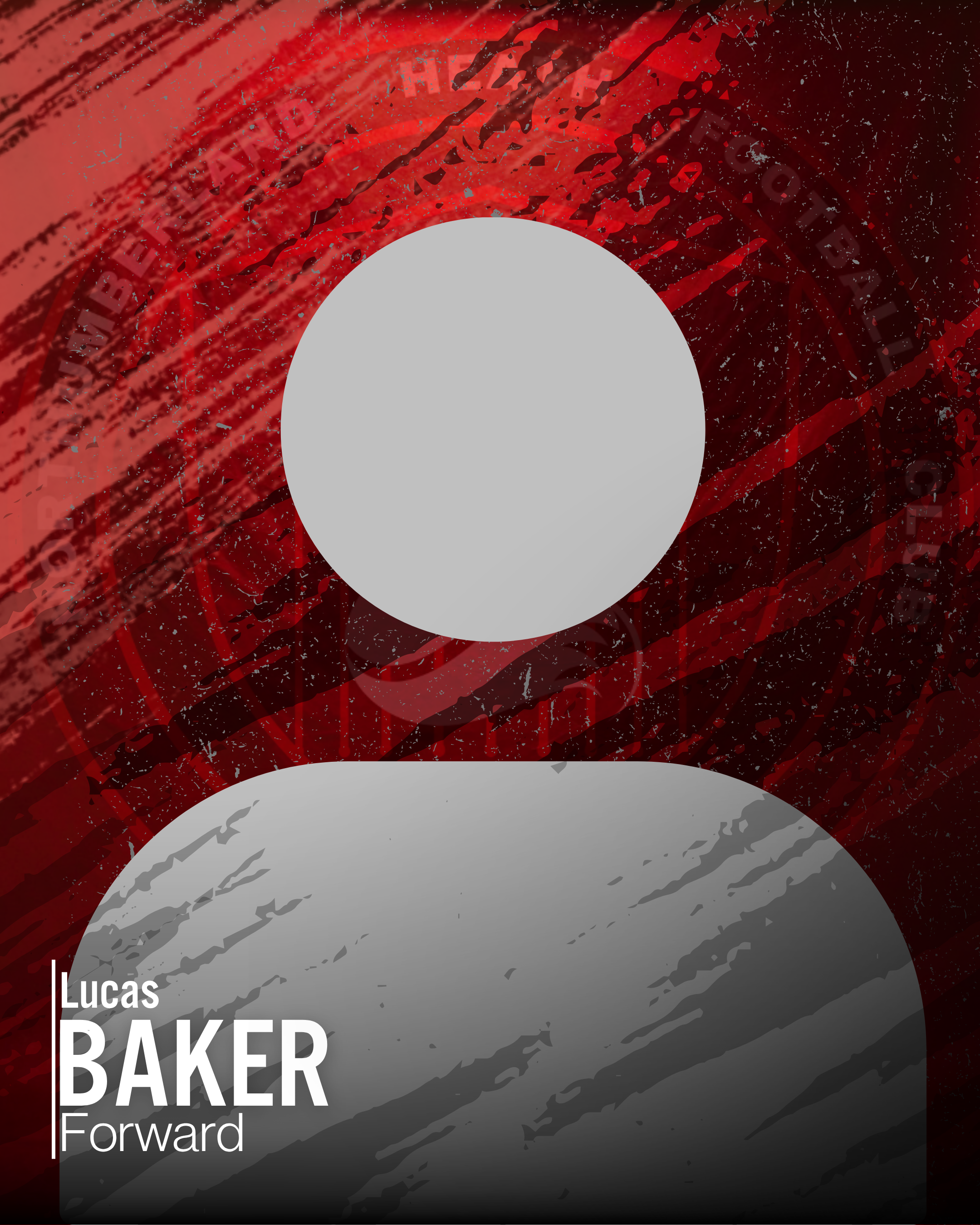 person icon image, featuring a red and black textured background with the white text