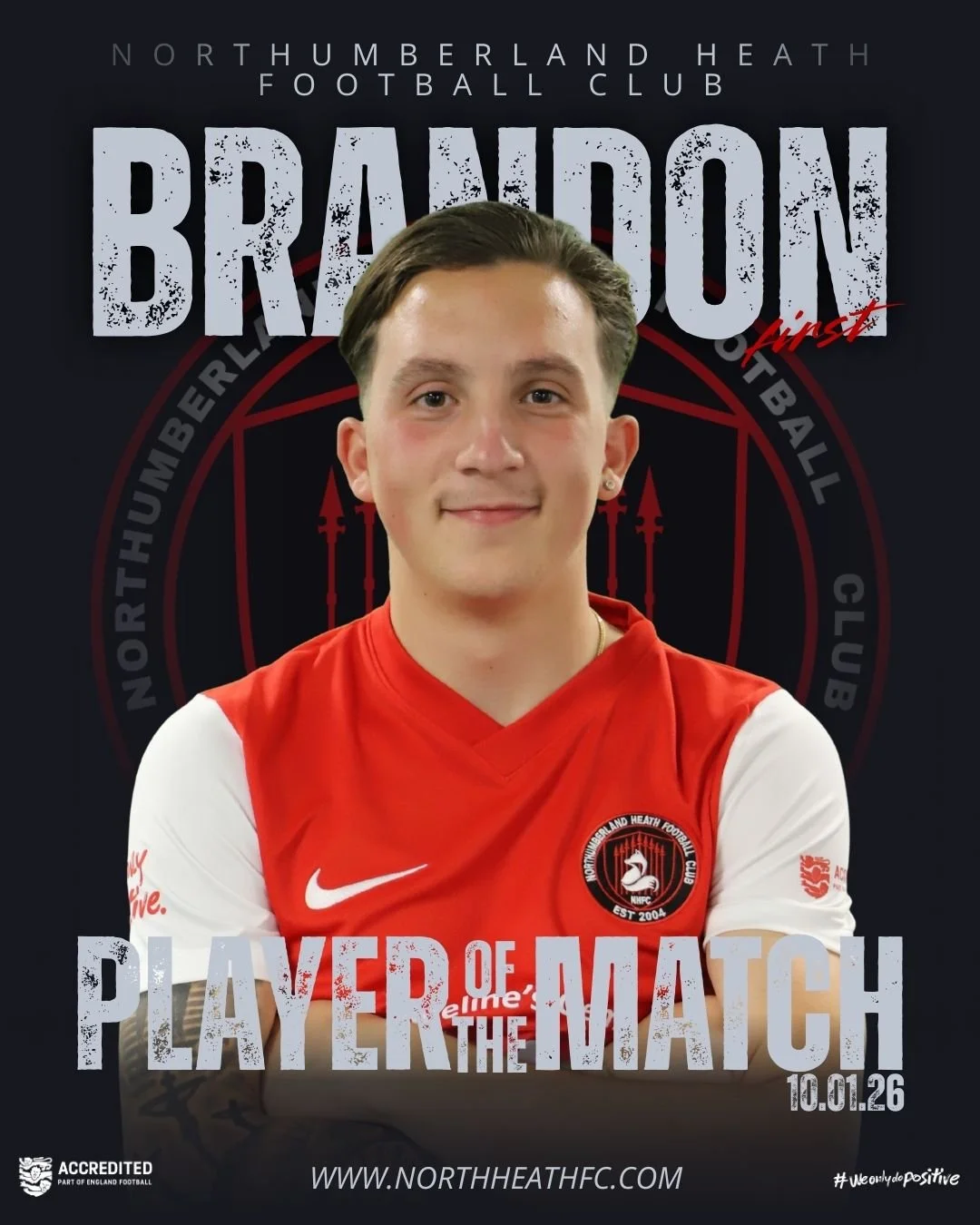 Todays player of the match goes too...

BRANDON! 👏👏

#uptheheath🔥🦊 #playerofthematch #footballplayer #footballteam
