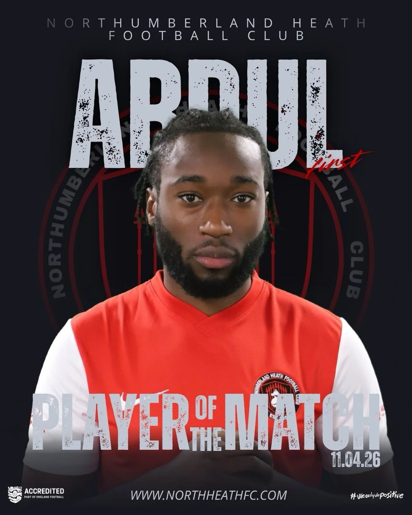 🍾 Player of the Match 🍾

This lad never gave up today, work rate off the charts. A great attitude and work ethic. 

Congratulations &lsquo;Legs&rsquo;&hellip;. sorry we mean Abs 👏

#uptheheath🔥🦊