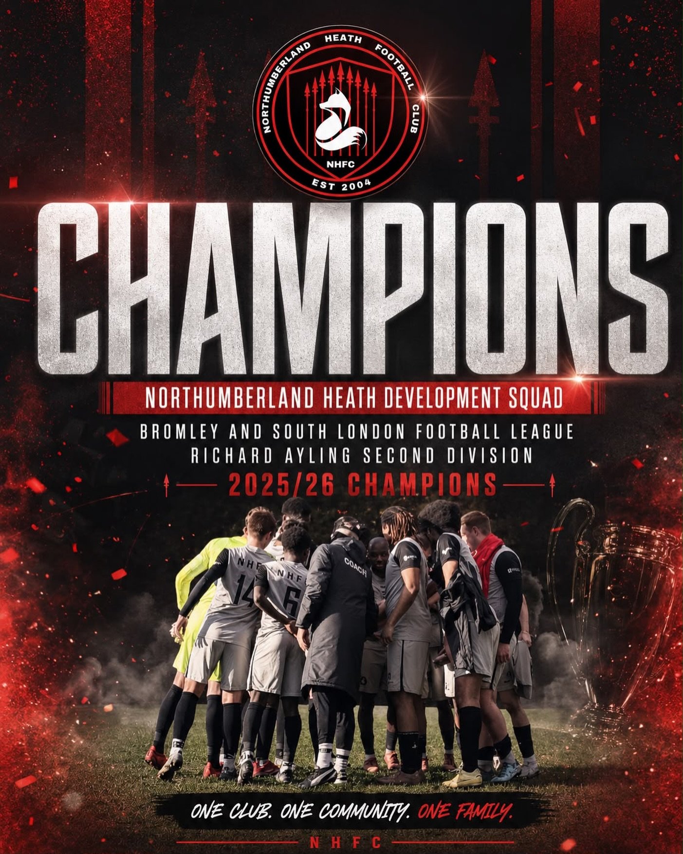 RICHARD AYLING SECOND DIVISION CHAMPIONS. 🏆❤️🖤

This team earned every single moment of this. Hard work, togetherness and belief all season long &mdash; and now they&rsquo;re crowned champions!

Massive congratulations to our Development Team! 👏🔥