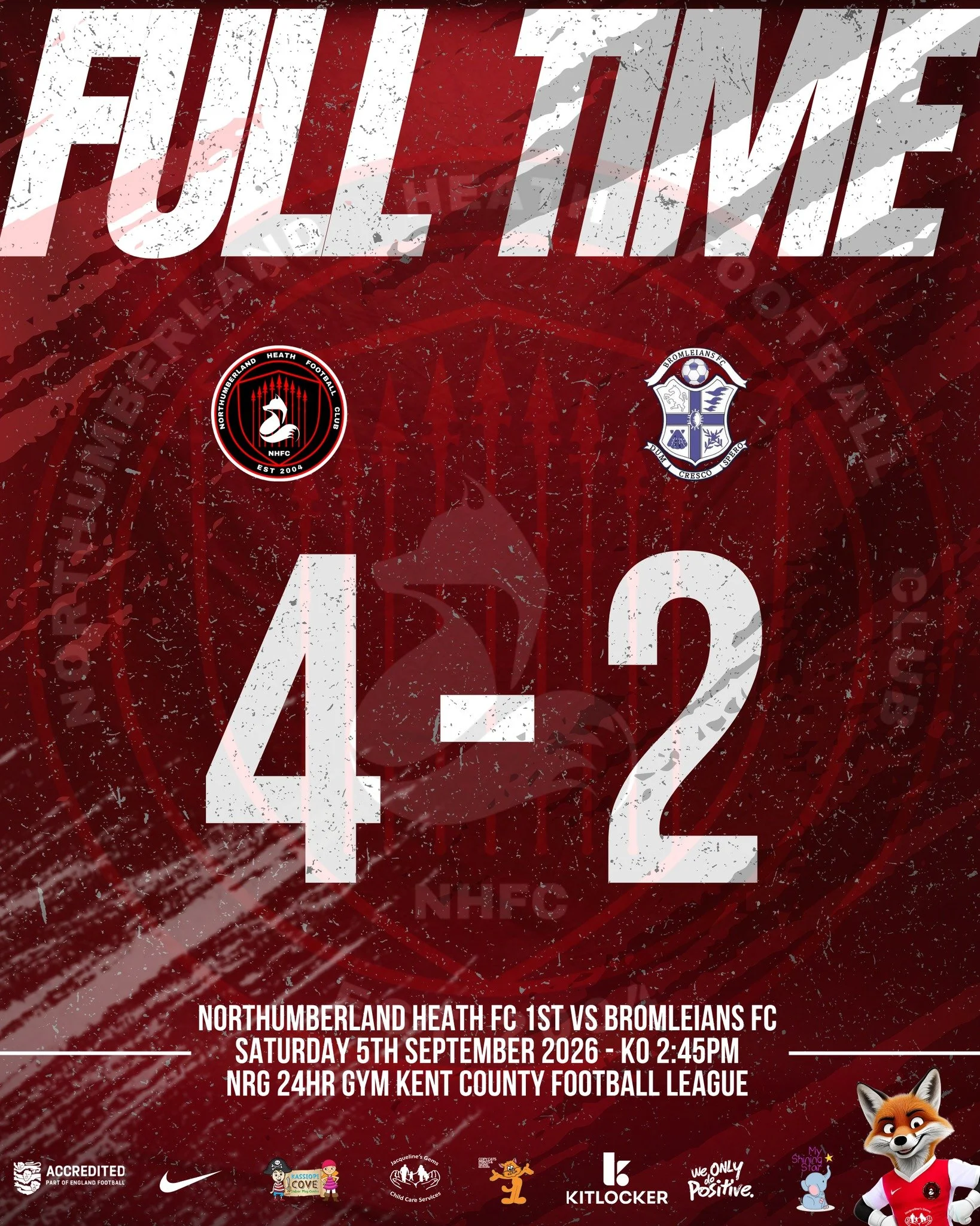 We make it 5 wins from 5 today after a slow first half from us.

A much better second-half performance sees us get the job done and keep the perfect start going. 💪

Thanks to @Bromleians for the game and all the best for the season.

Cup action next