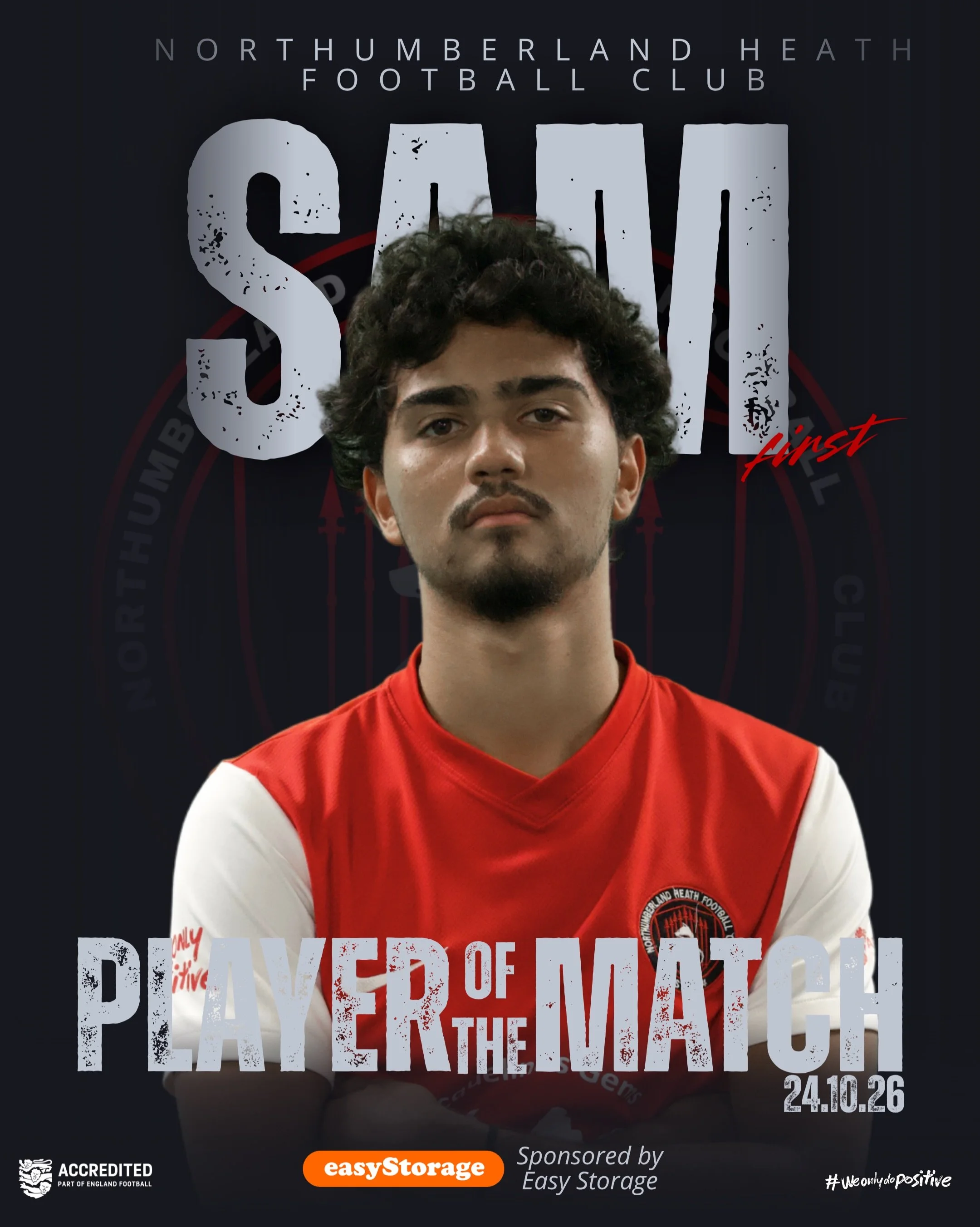 The @easystorage_uk 
 🍾 Player of the Match 🍾

This lad just keeps churning out the performances. Energy, confidence and an all round good lad. Well deserved.

Congratulations Sam! 👏

@kentcountyfl 
#uptheheath🔥🦊
