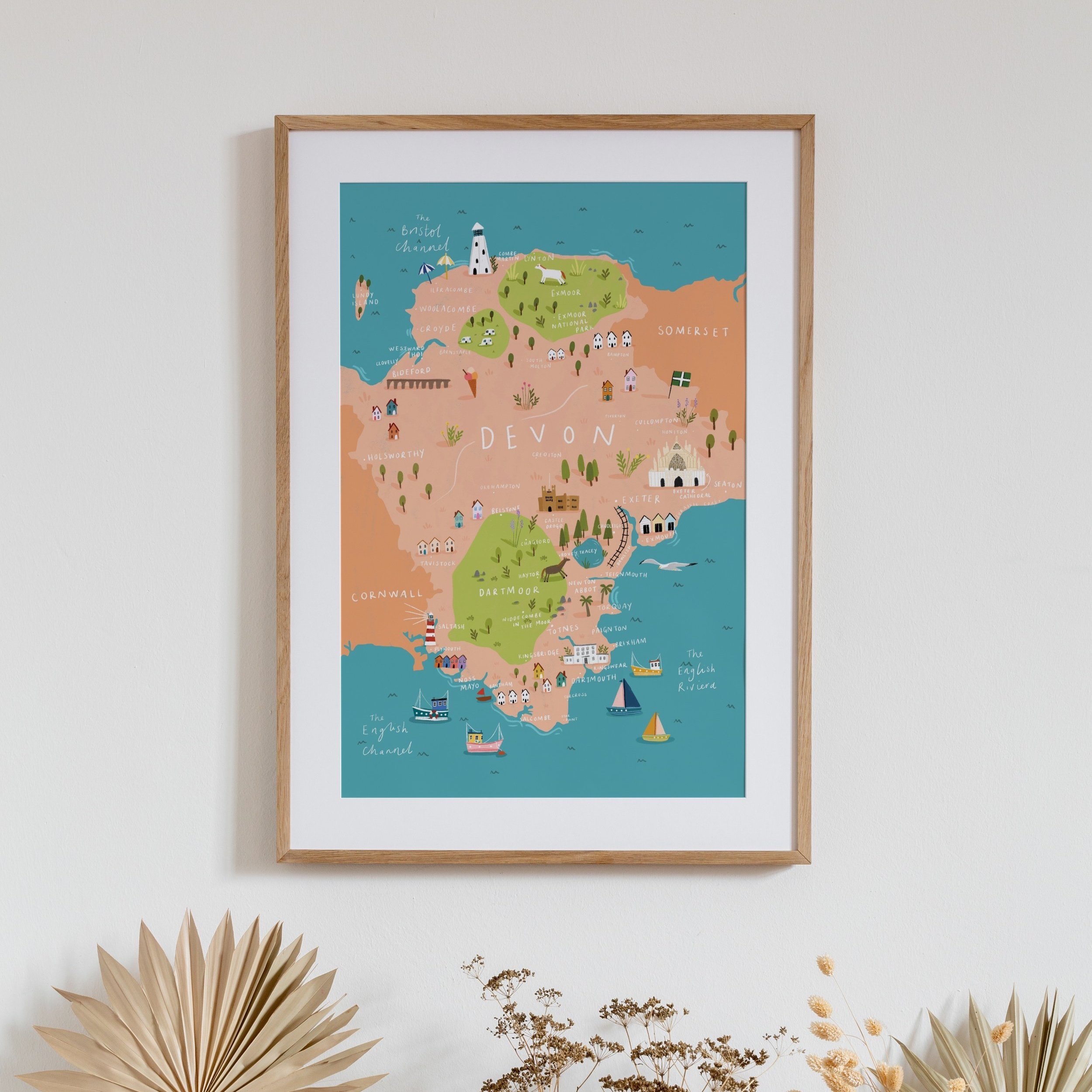 Illustrated Map of Devon