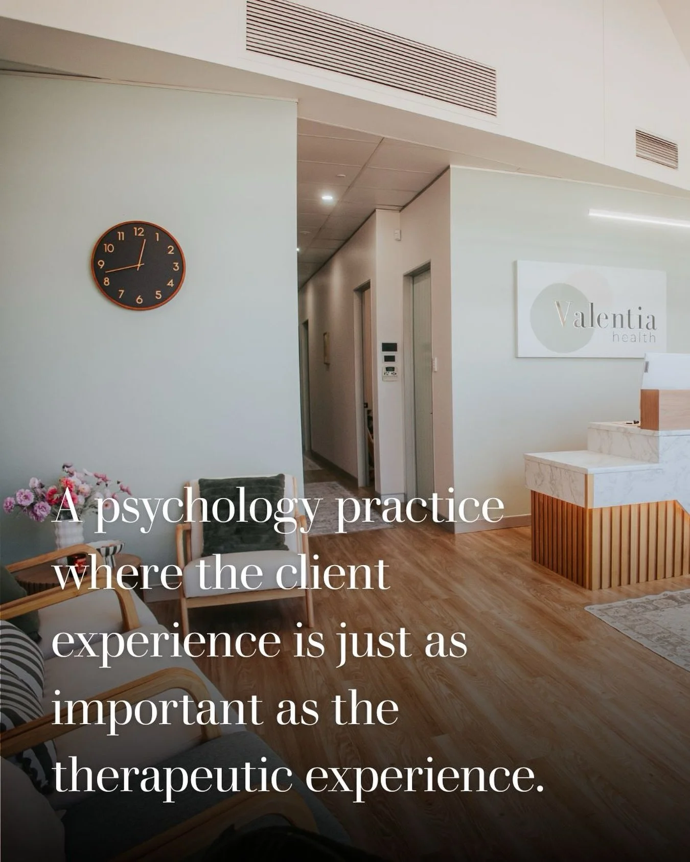 When people ask what sets Valentia Health apart from other psychology practices it&rsquo;s really quite simple - to me, your client experience as soon as you call or walk in the door is equally as important as the therapeutic experience you receive i