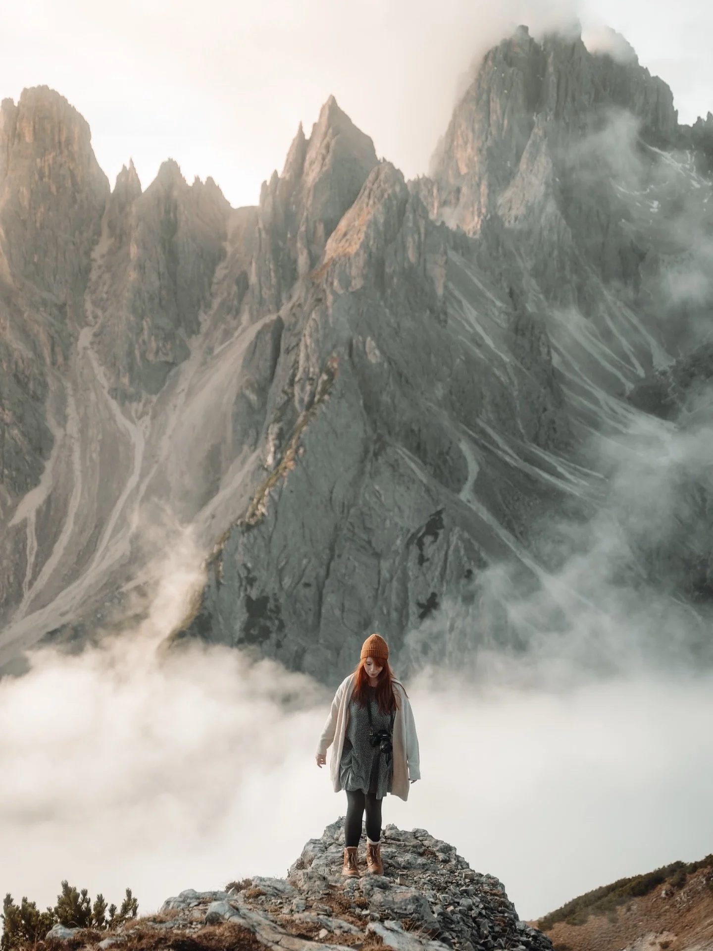 October in the mountains &mdash; low light, epic cloud inversions and slightly quieter trails.
Cadini di Misurina, seen from a less-trodden path.
Still iconic, just a little more on our own. Photographing the viewpoint was always on my bucket list bu