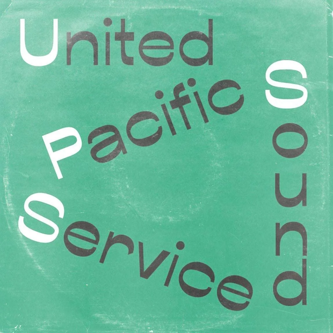 UPSS:
Artwork for vinyl cover for dj duo United Pacific Service sound 2019