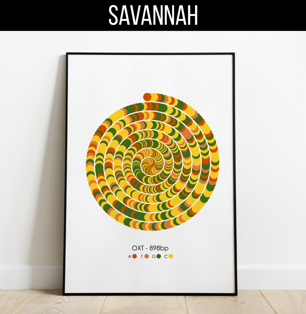 oxytocin-print-spiral-orange-green-yellow-savannah-sunset