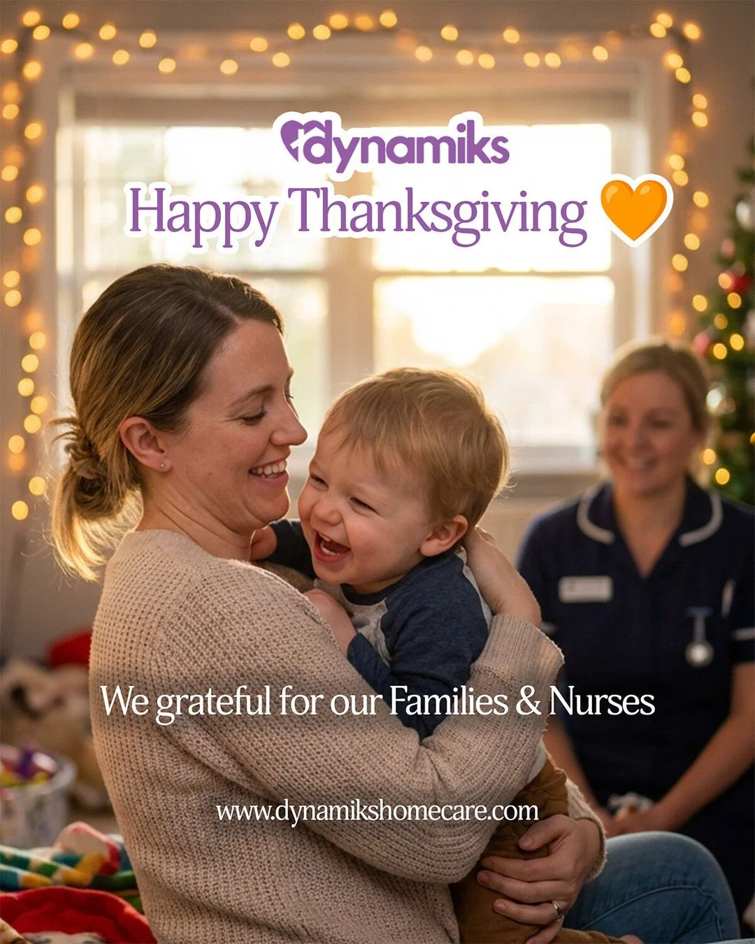 Happy Thanksgiving from Dynamiks Home Care! 🧡 Today we&rsquo;re grateful for the children, adults, and families we serve - and the nurses and caregivers who make safe, compassionate home care possible. If you&rsquo;re planning support for the holida