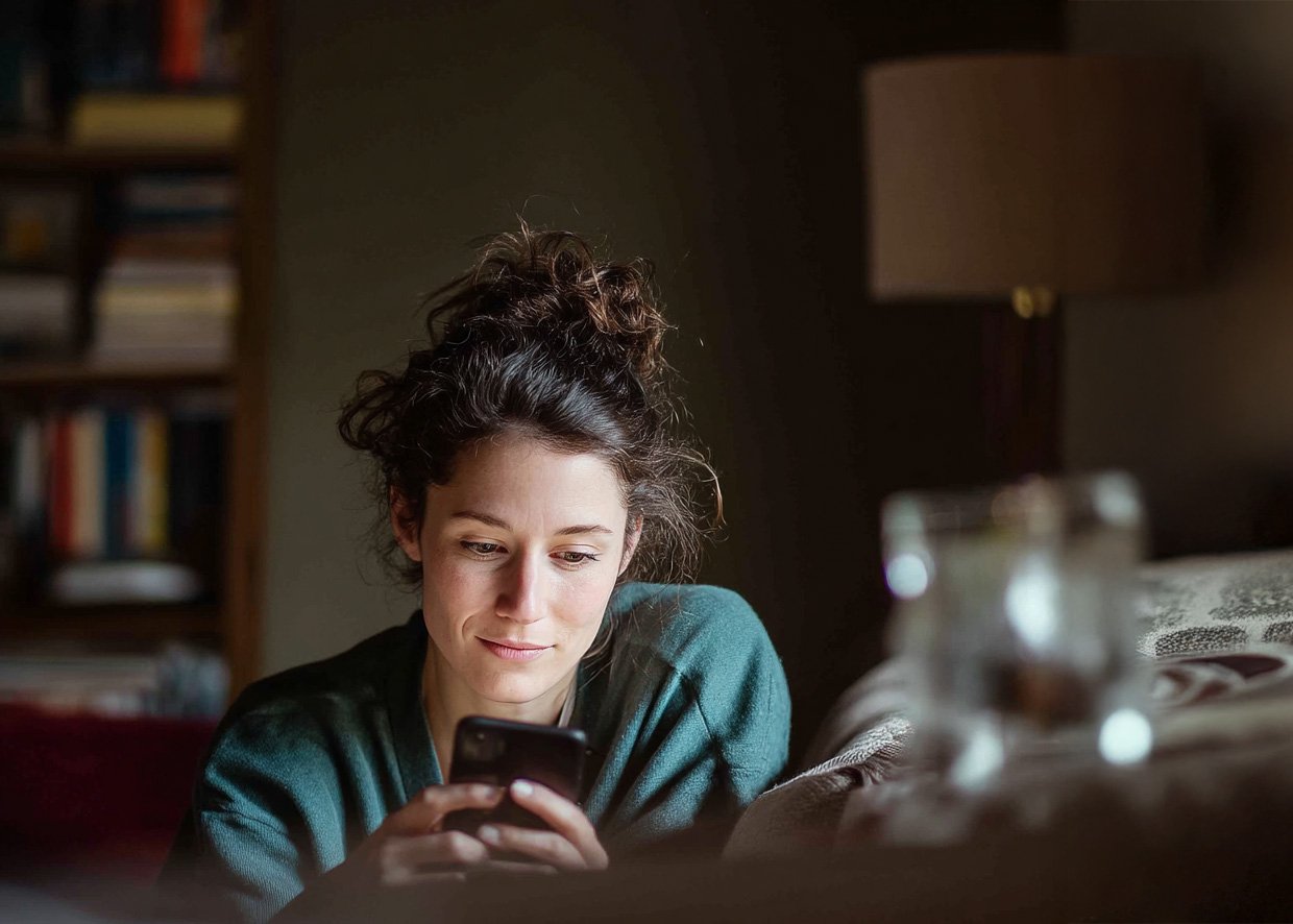 Family caregiver researching nursing services at home for a loved one