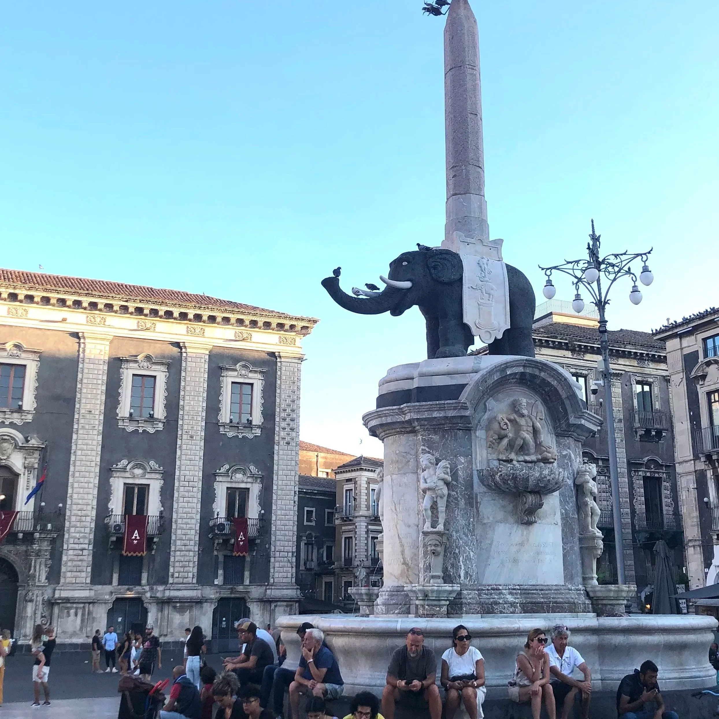 The elephant statue in Piazza del Duomo in Catania, Sicily.