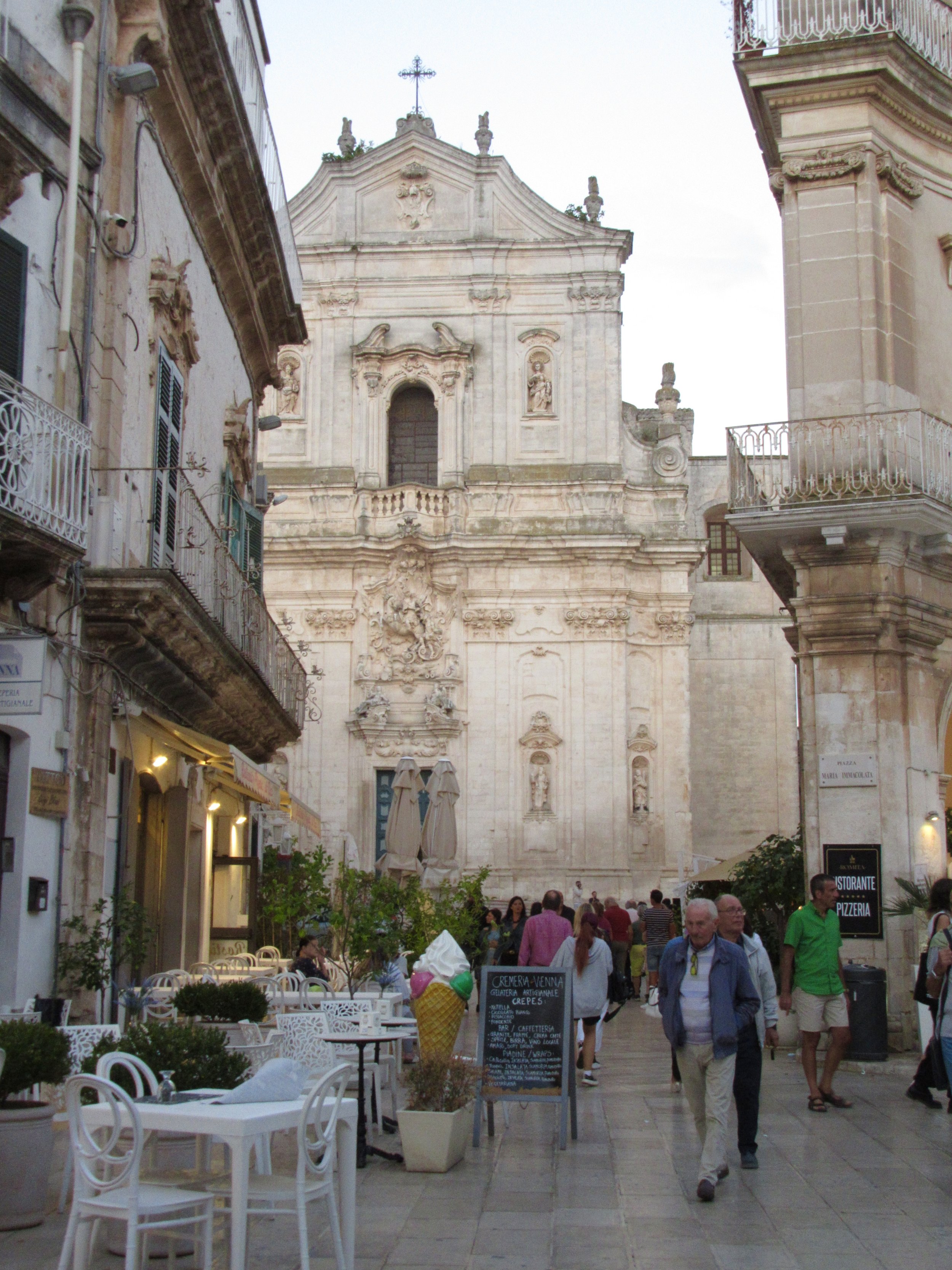 One of the main piazzas in Martina Franca, Puglia.