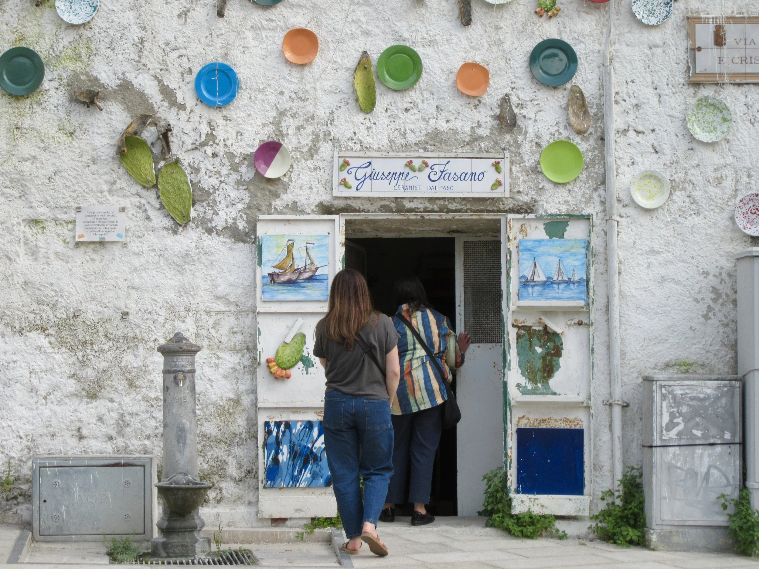 A ceramic shop in the town of Grottaglie, Puglia.
