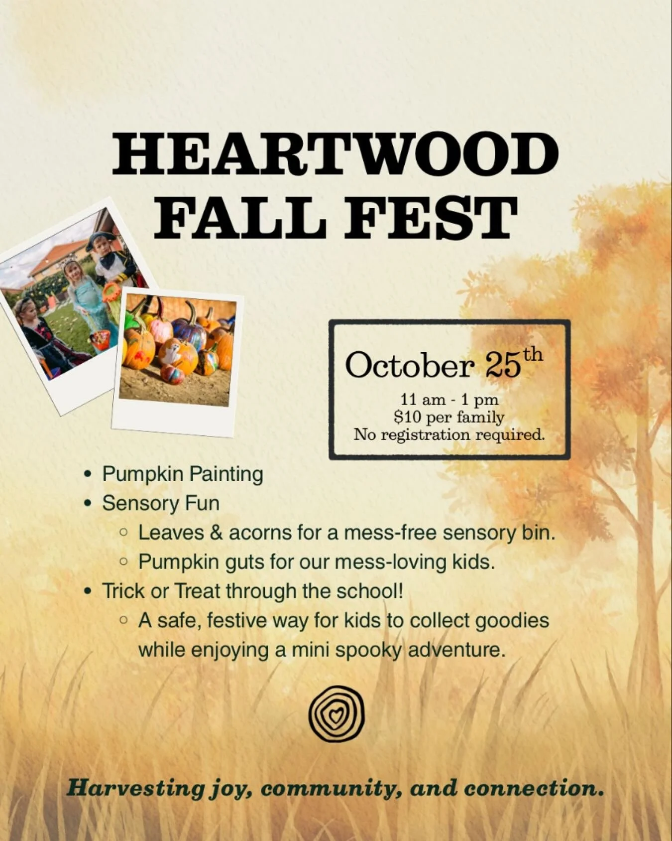 🍂🎃 Join us for Fall Fest! Our inclusive celebration has something for everyone &mdash; from cozy crafts, to spooky sensory bins, to indoor trick-or-treating. Hosted by our small nonprofit, neurodiversity-affirming school, this event is all about jo