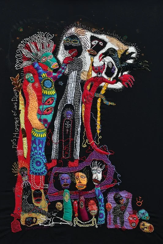 Barbara d'Antuono Des hommes et des dieux 2022 95 x 63 cm Tableau textile Courtesy Galerie Claire Corcia.jpg