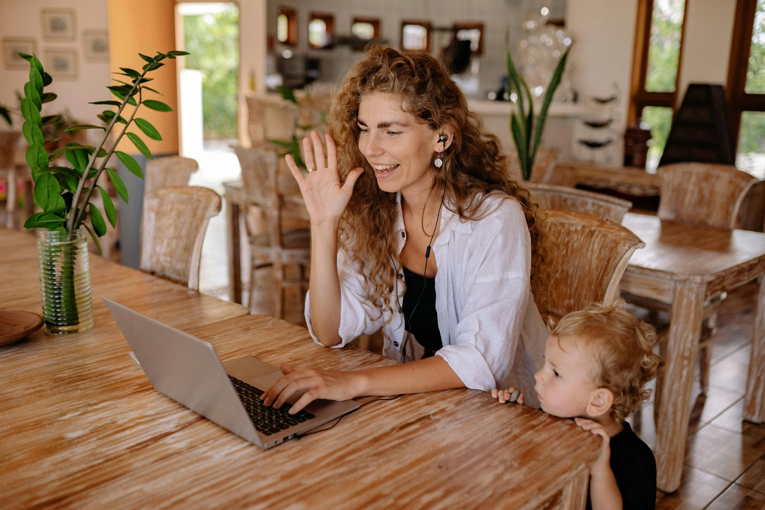 parent joining online parent coaching session