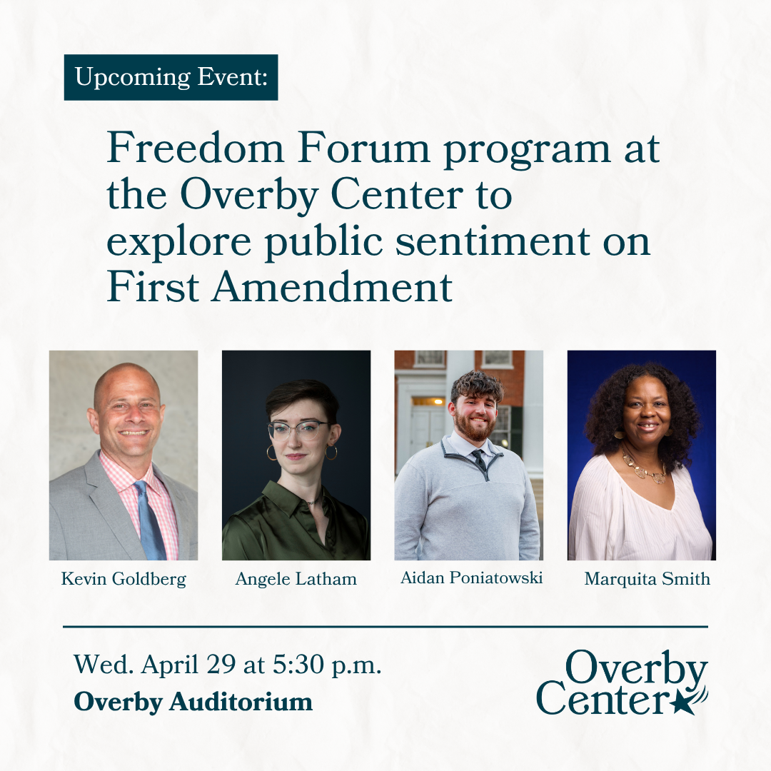 Freedom Forum program at the Overby Center to explore public sentiment on First Amendment